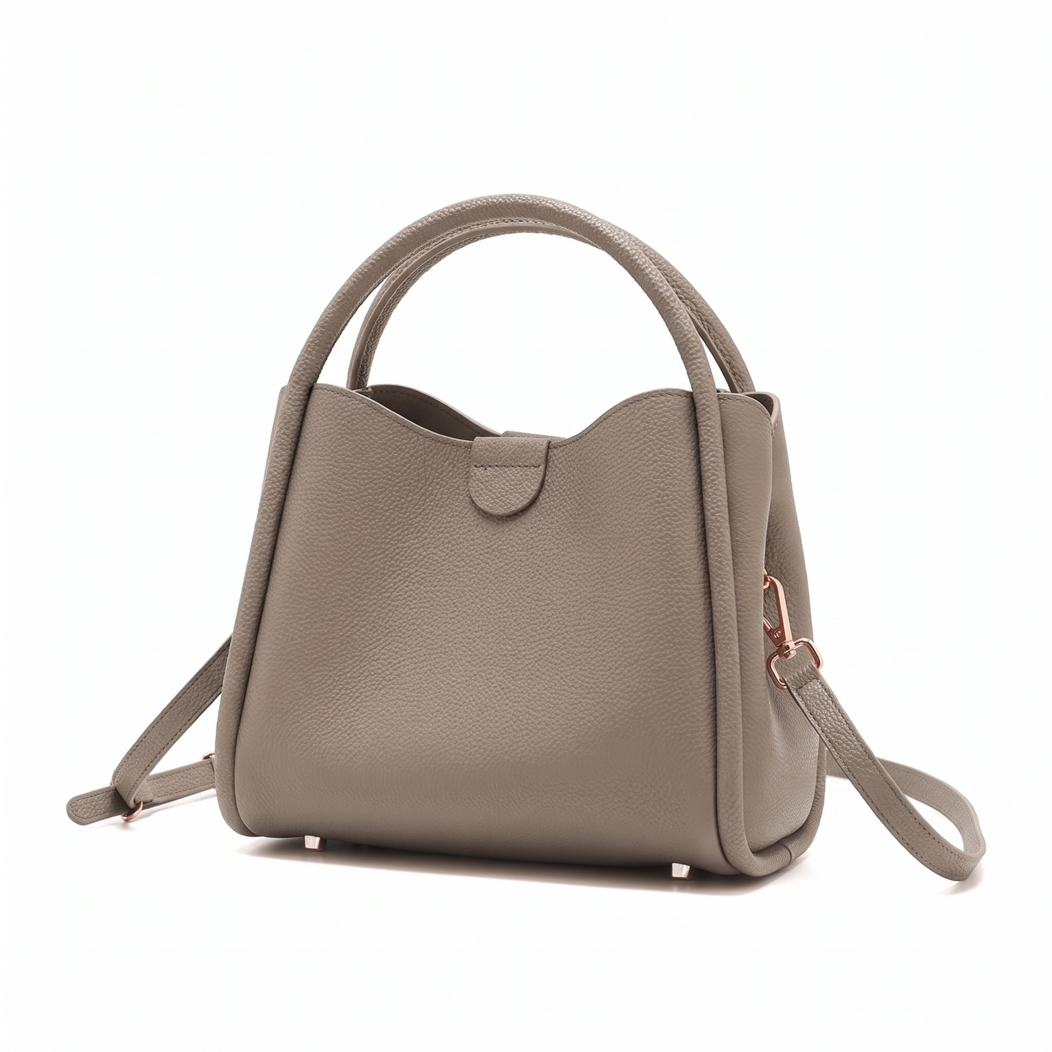 Sac CLARA gris, vue de trois-quarts
