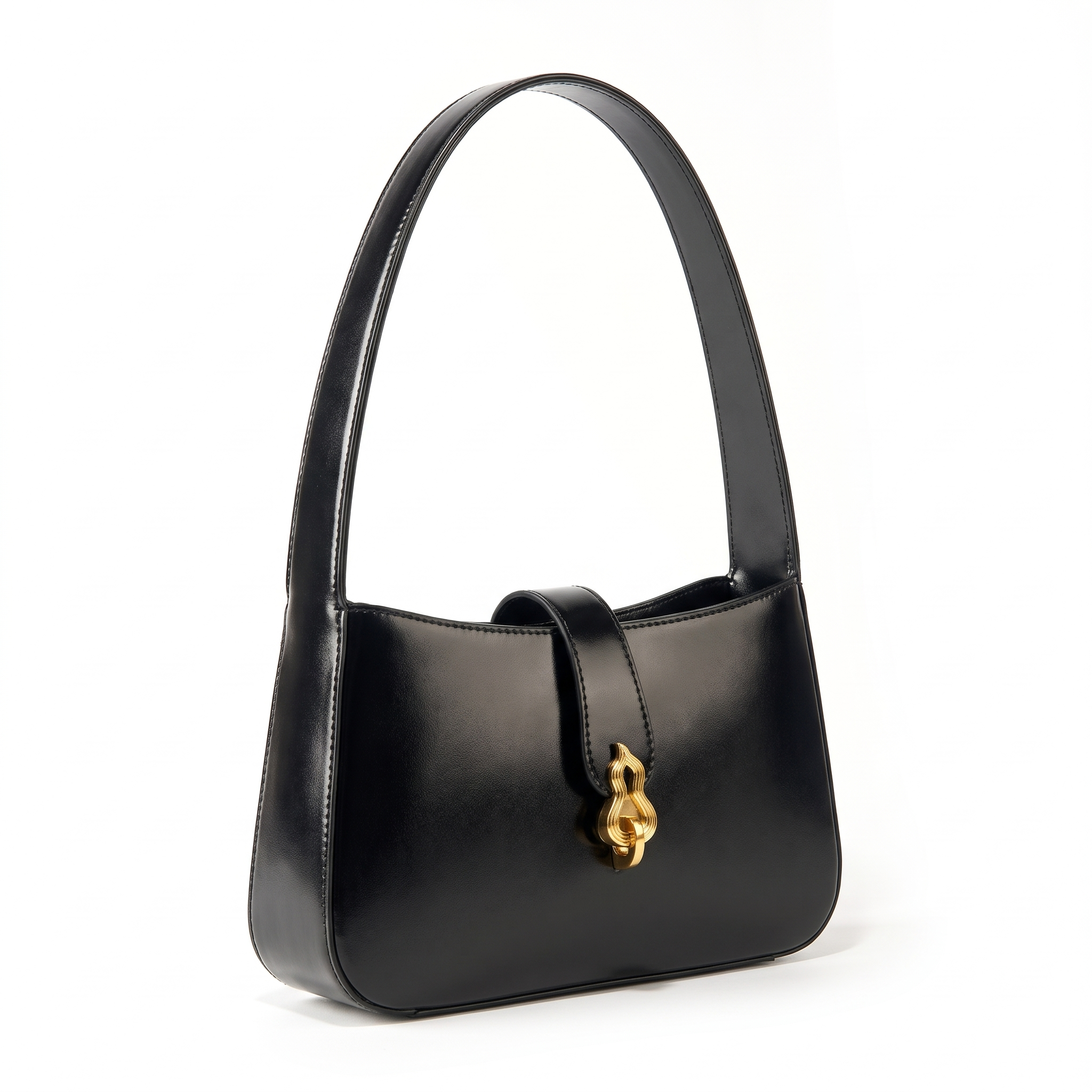 Sac FLAME noir, vue de trois-quarts