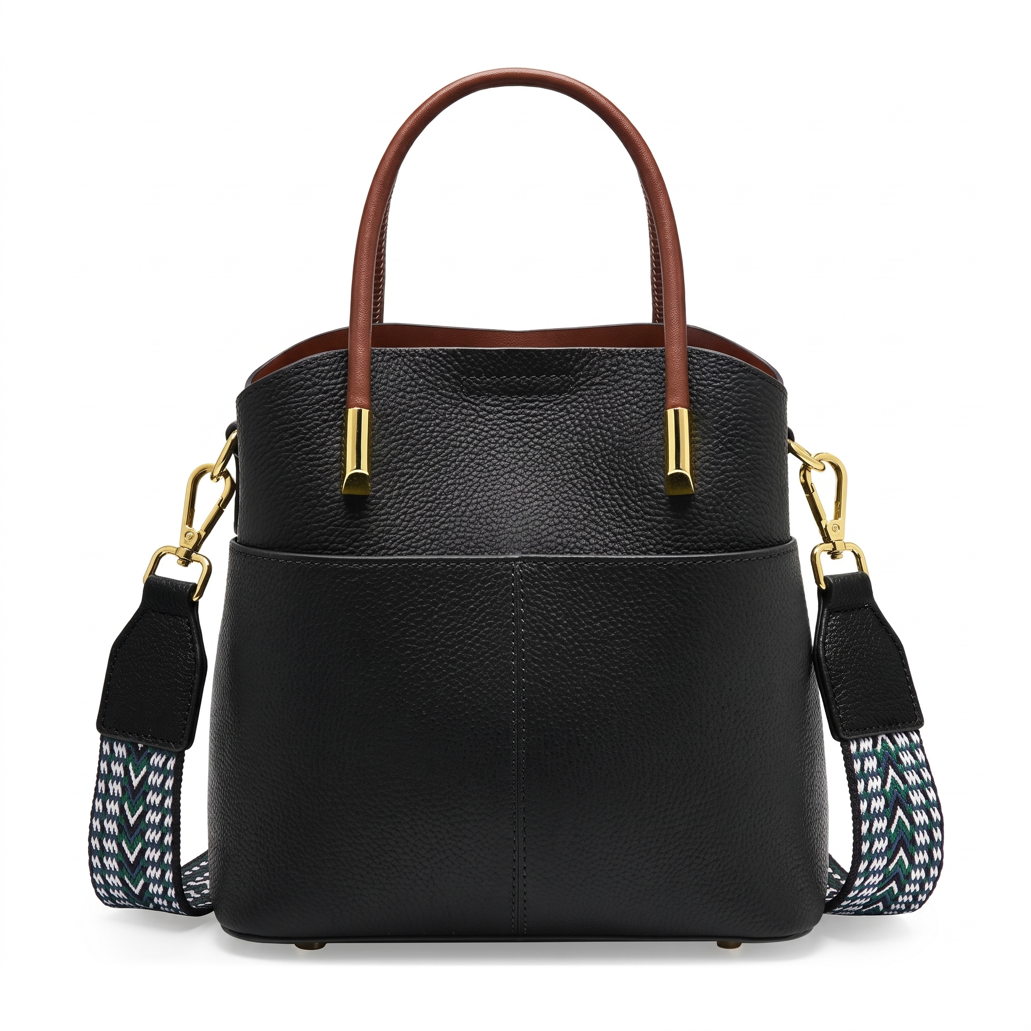 Sac GABBI noir, vue de face