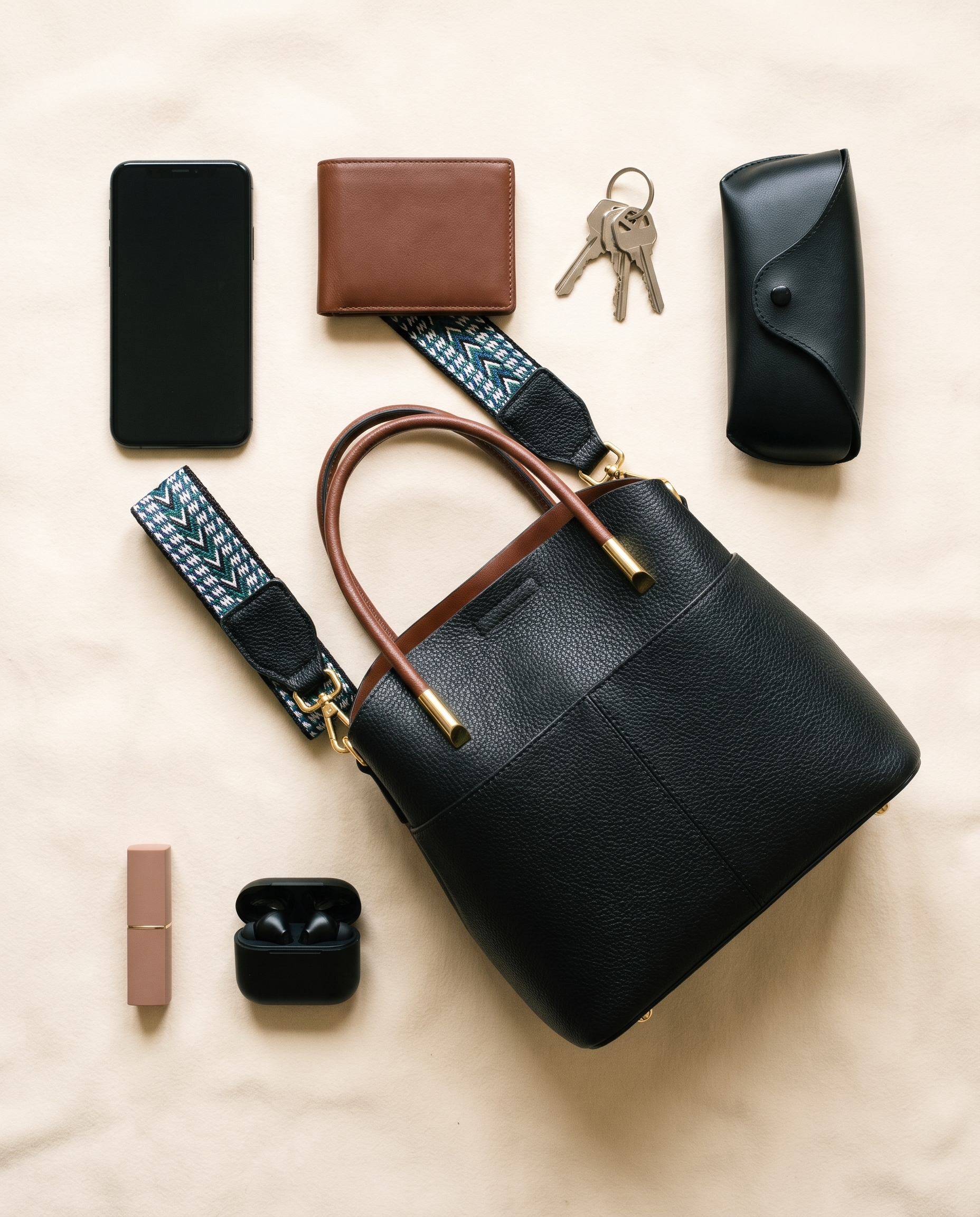 Sac GABBI noir, ce que le sac peut contenir