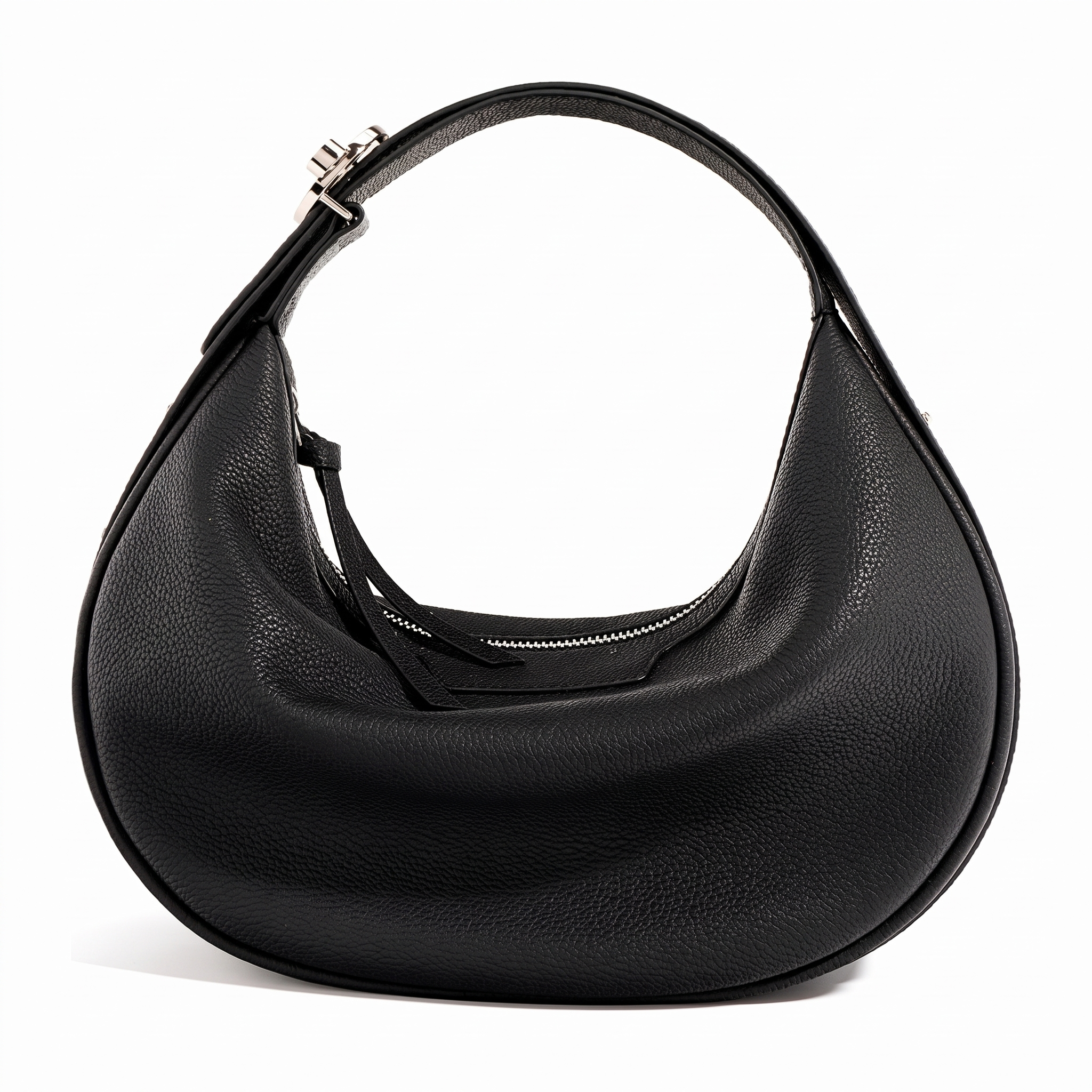 Sac HALFMOON noir, vue de face