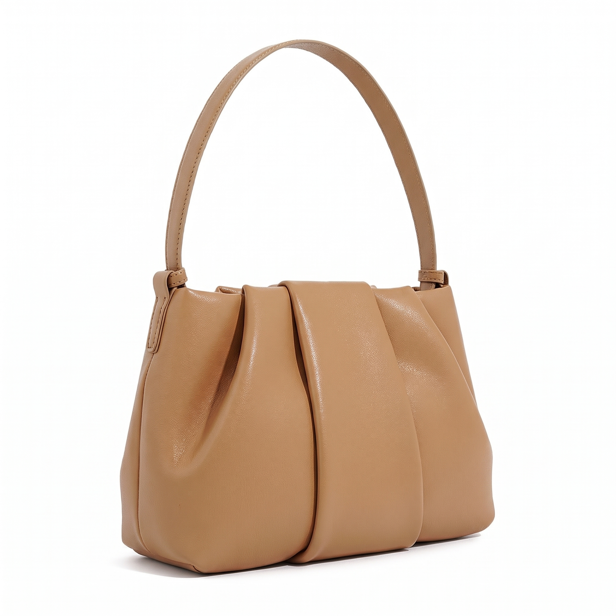 Sac JADE marron, vue de trois-quarts