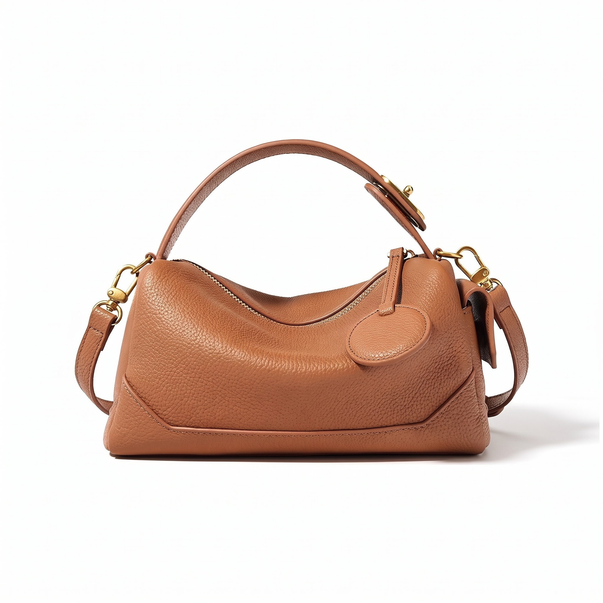 Sac LISA camel, vue de trois-quarts