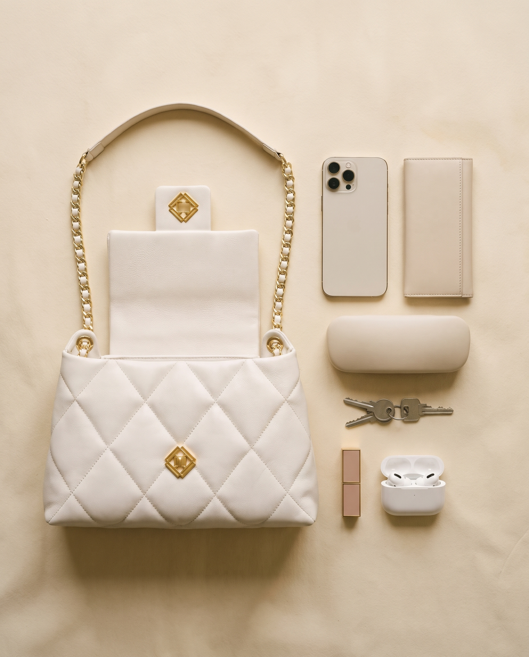 Sac LIVIA beige, ce que le sac peut contenir