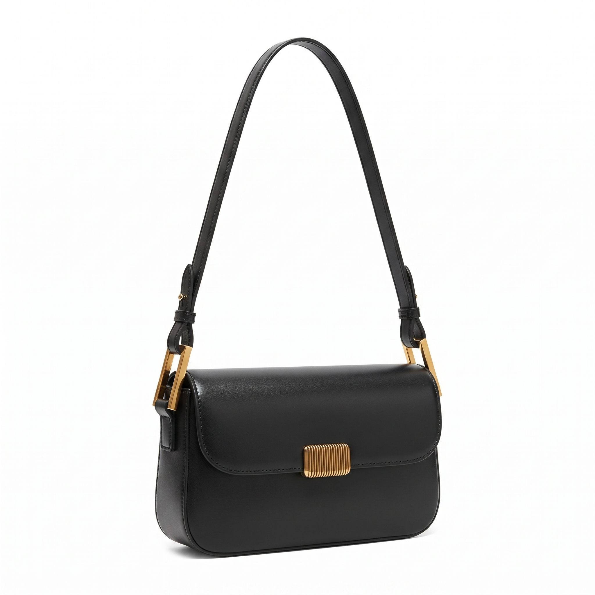 Sac MYA noir, vue de trois-quarts