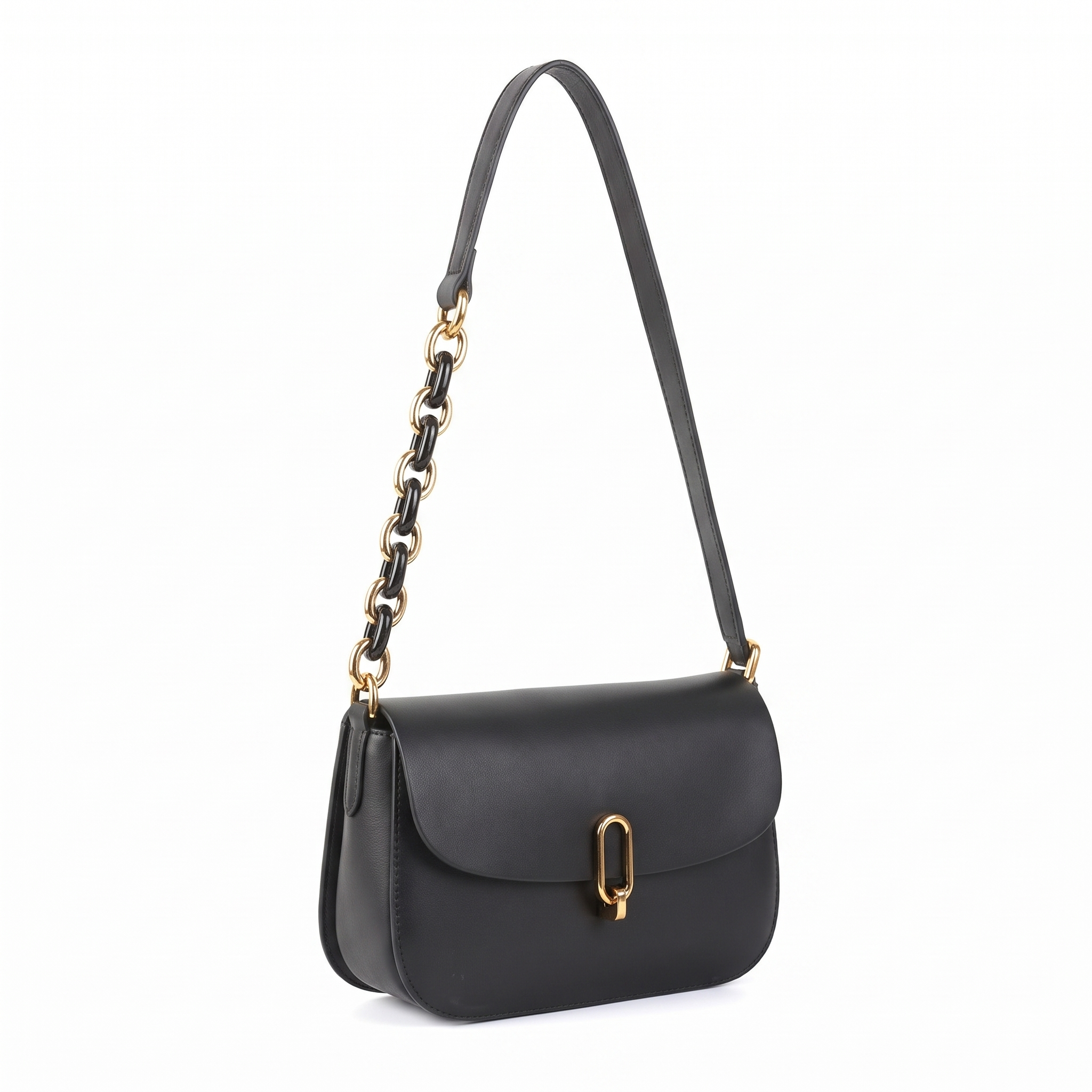 Sac NOEMIE noir, vue de trois-quarts