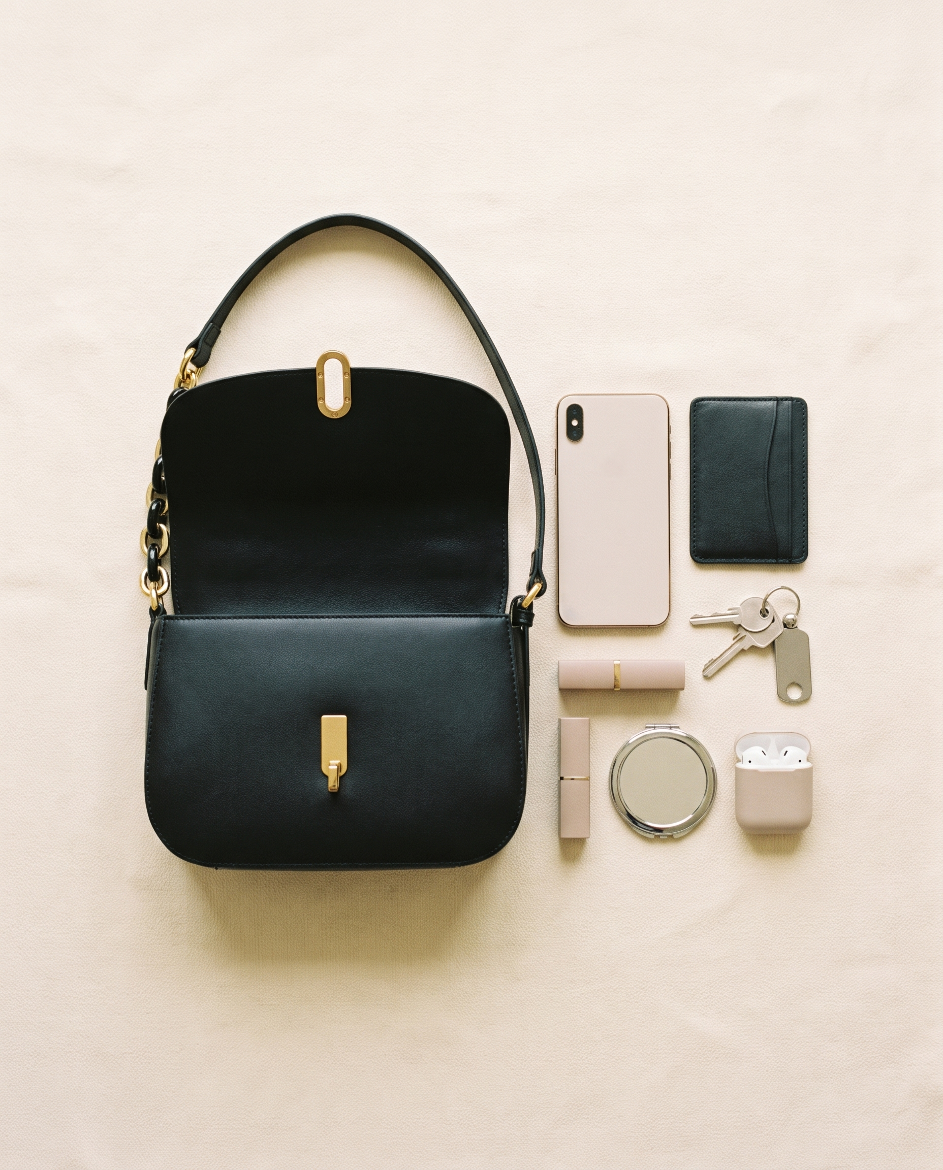 Sac NOEMIE noir, ce que le sac peut contenir