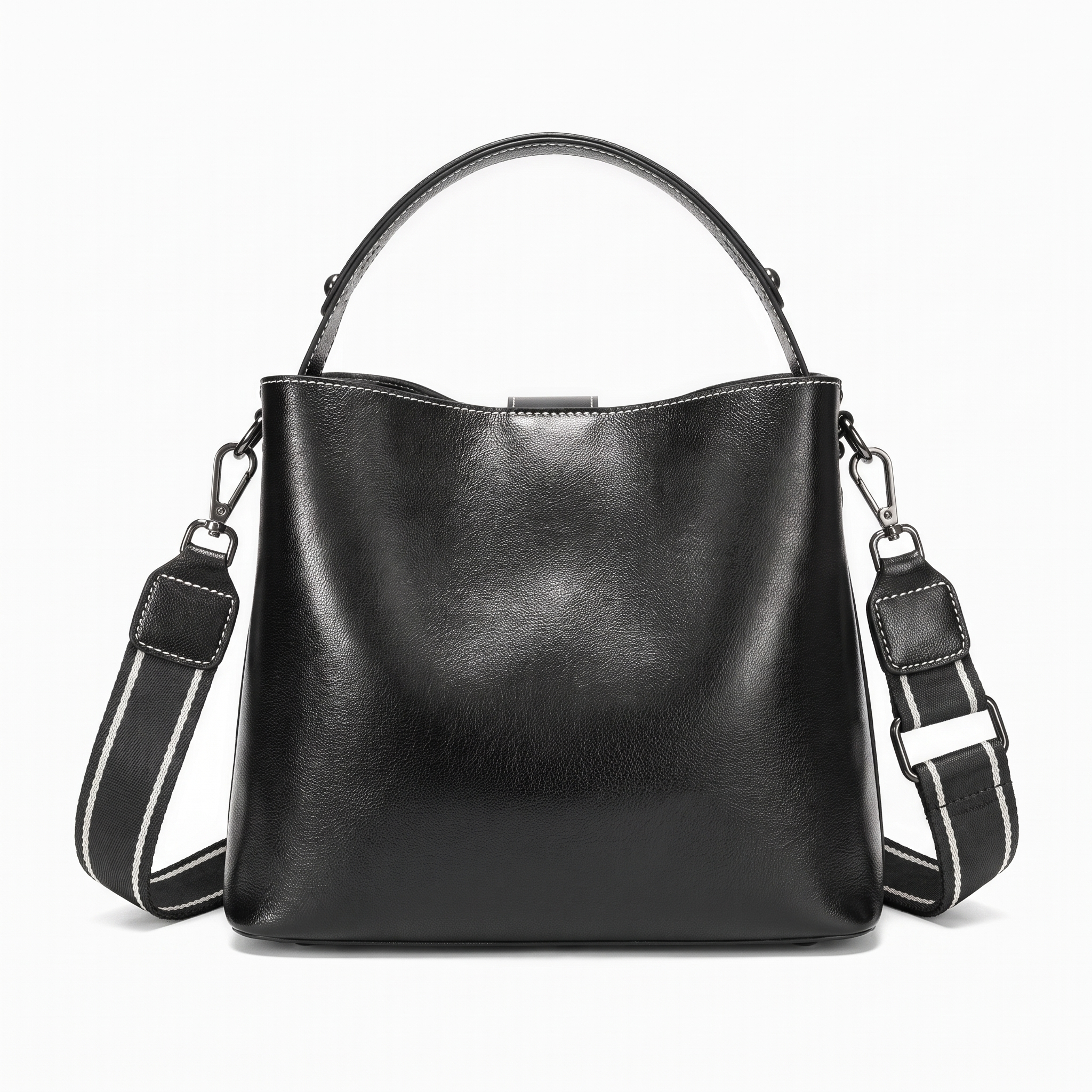 Sac PAULINE noir, vue de dos