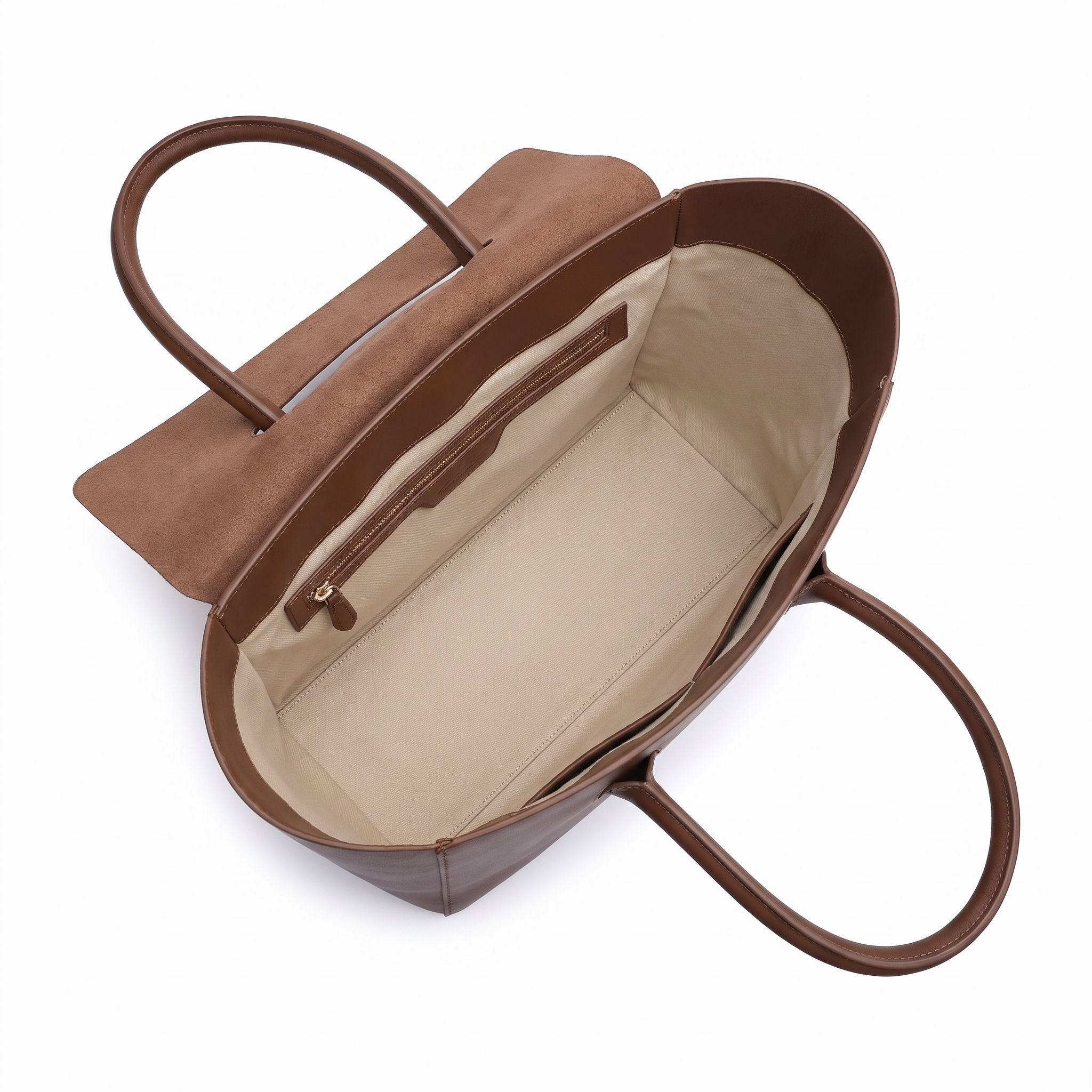 Sac ROMANE marron, intérieur