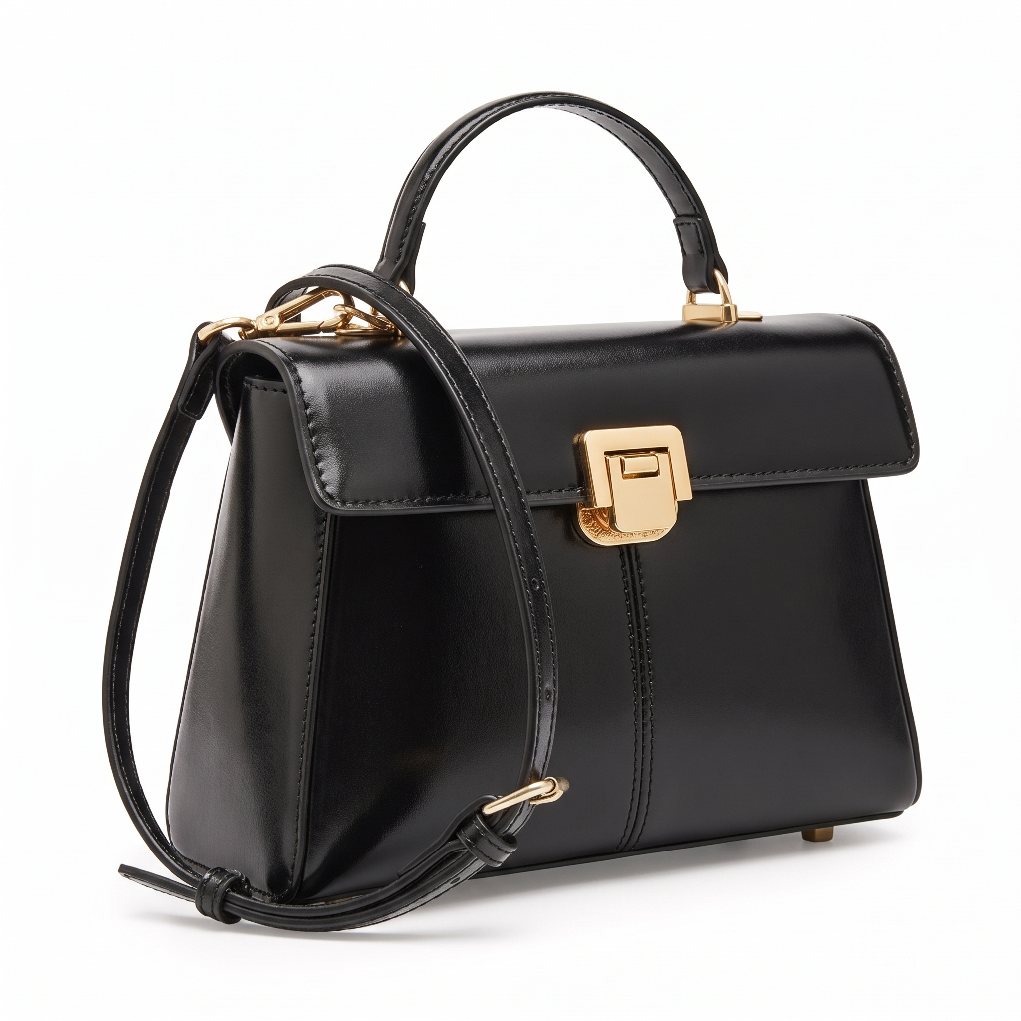 Sac SERENYS noir, vue de trois-quarts