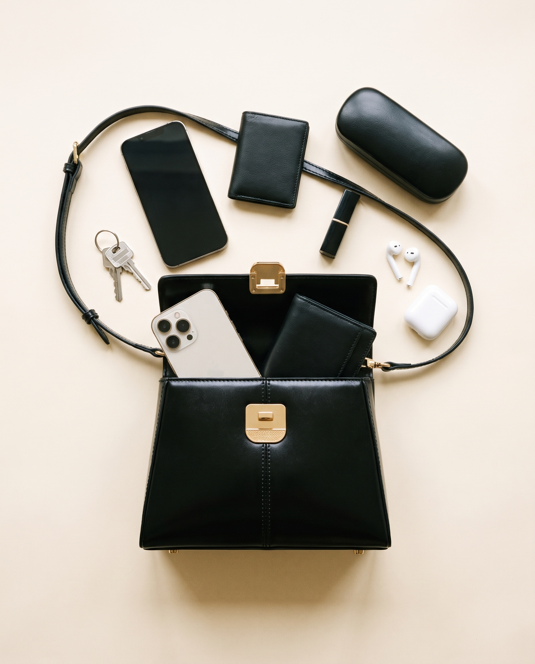 Sac SERENYS noir, ce que le sac peut contenir