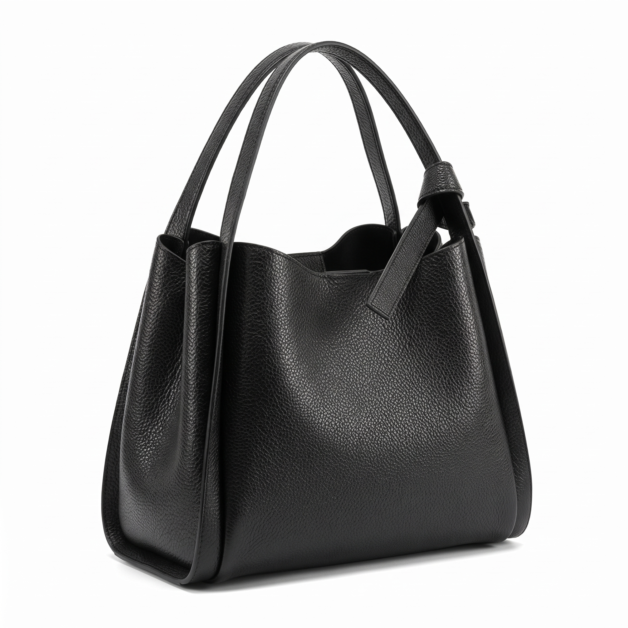 Sac SIMEON noir, vue de trois-quarts