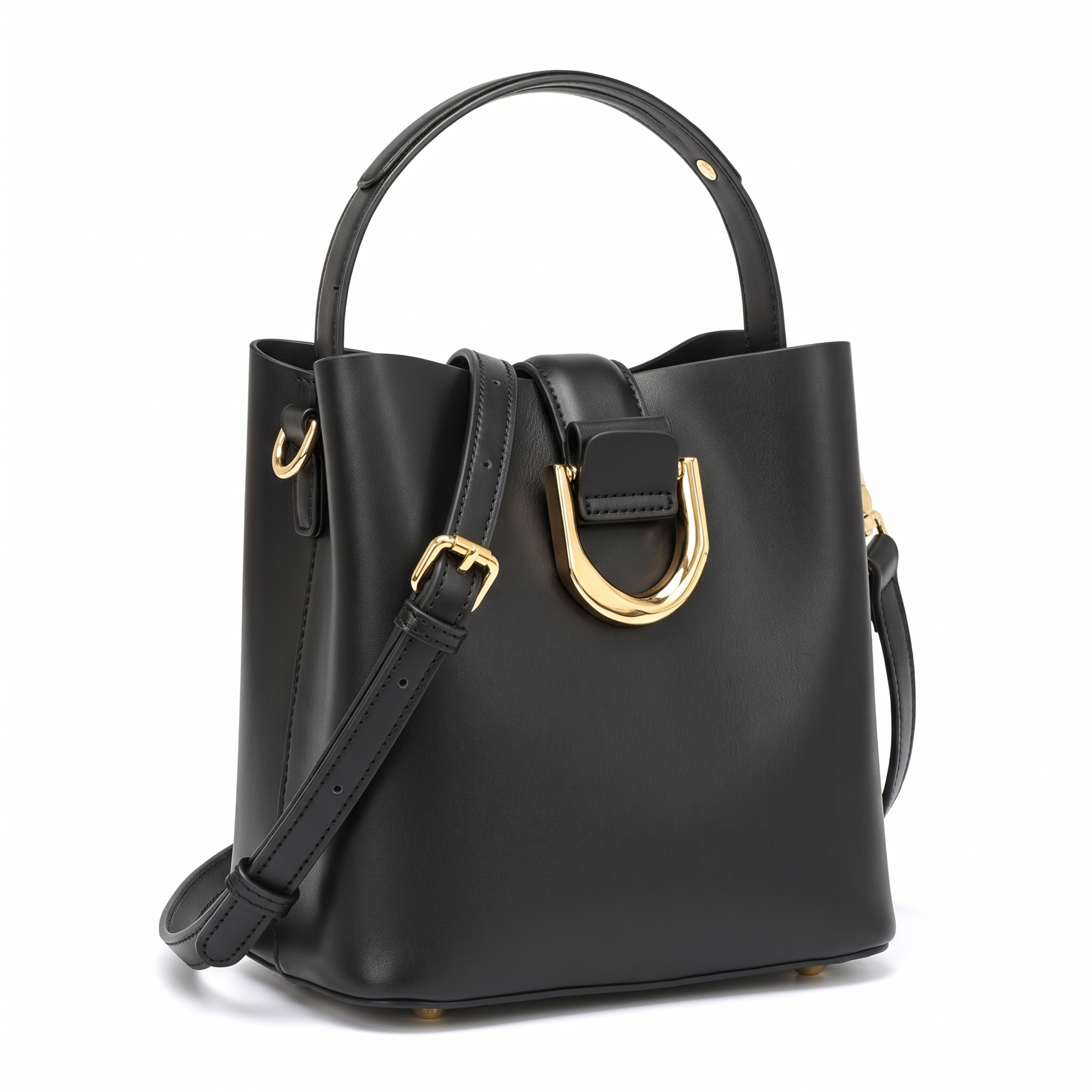 Sac VICTOIRE noir, vue de trois-quarts