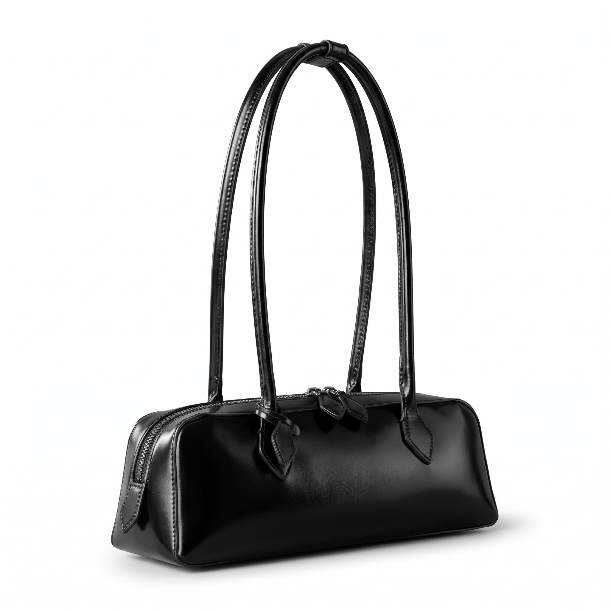 Sac ZOE noir, vue de trois-quarts