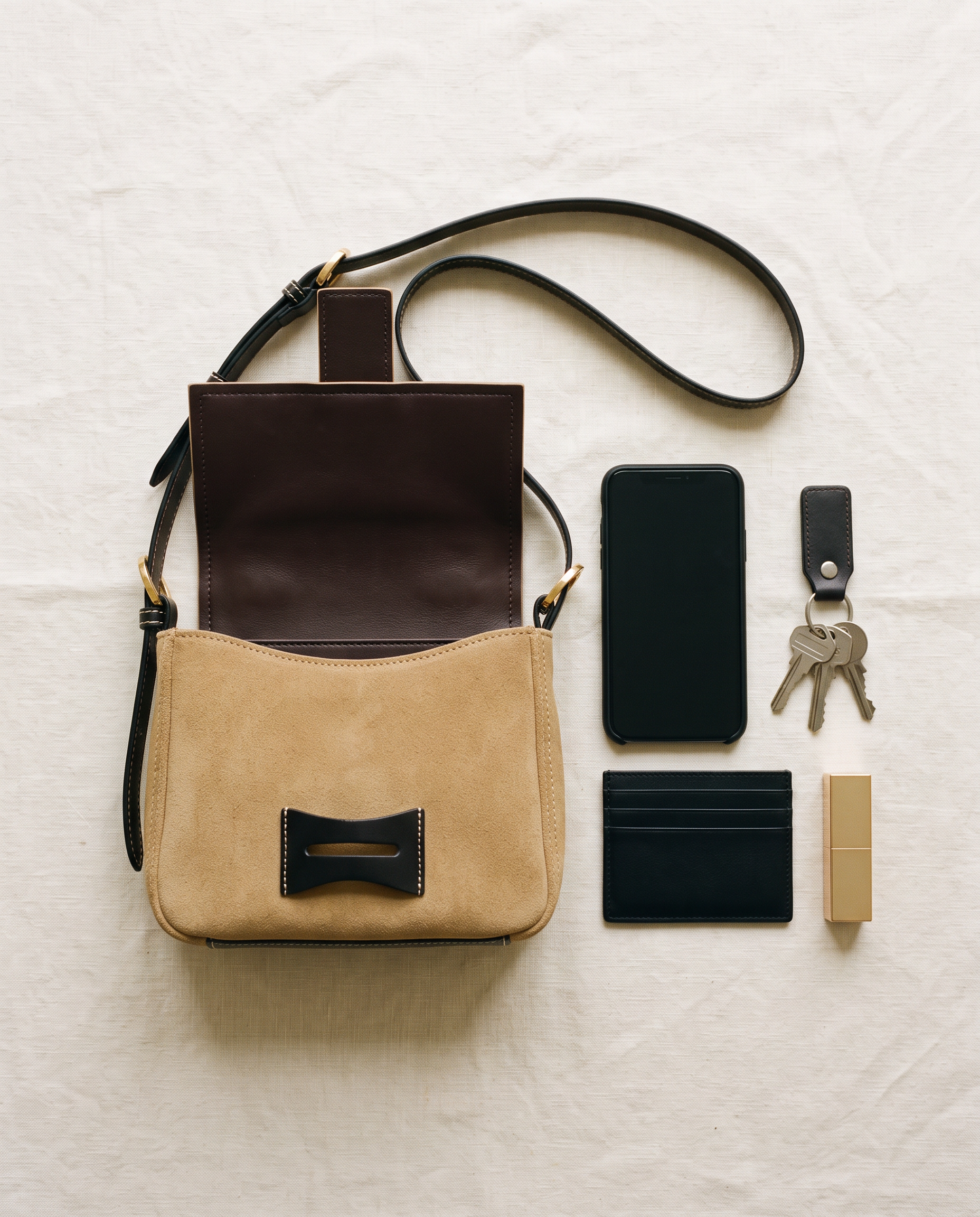Sac SIENNA camel, ce que le sac peut contenir