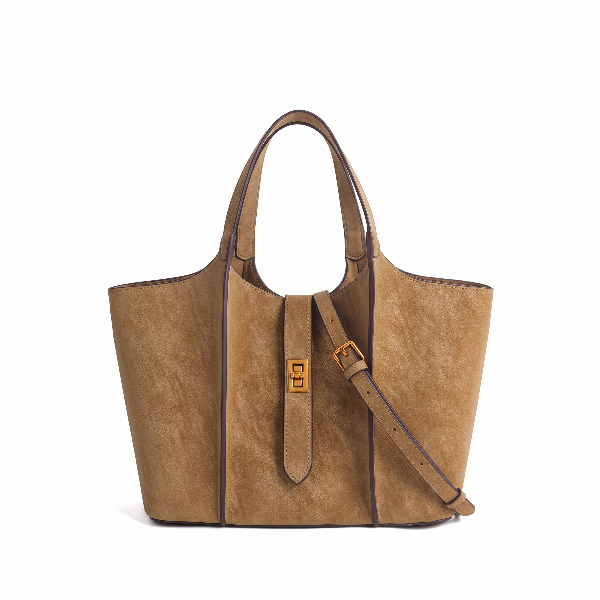 Sac GRACE camel, vue de trois-quarts