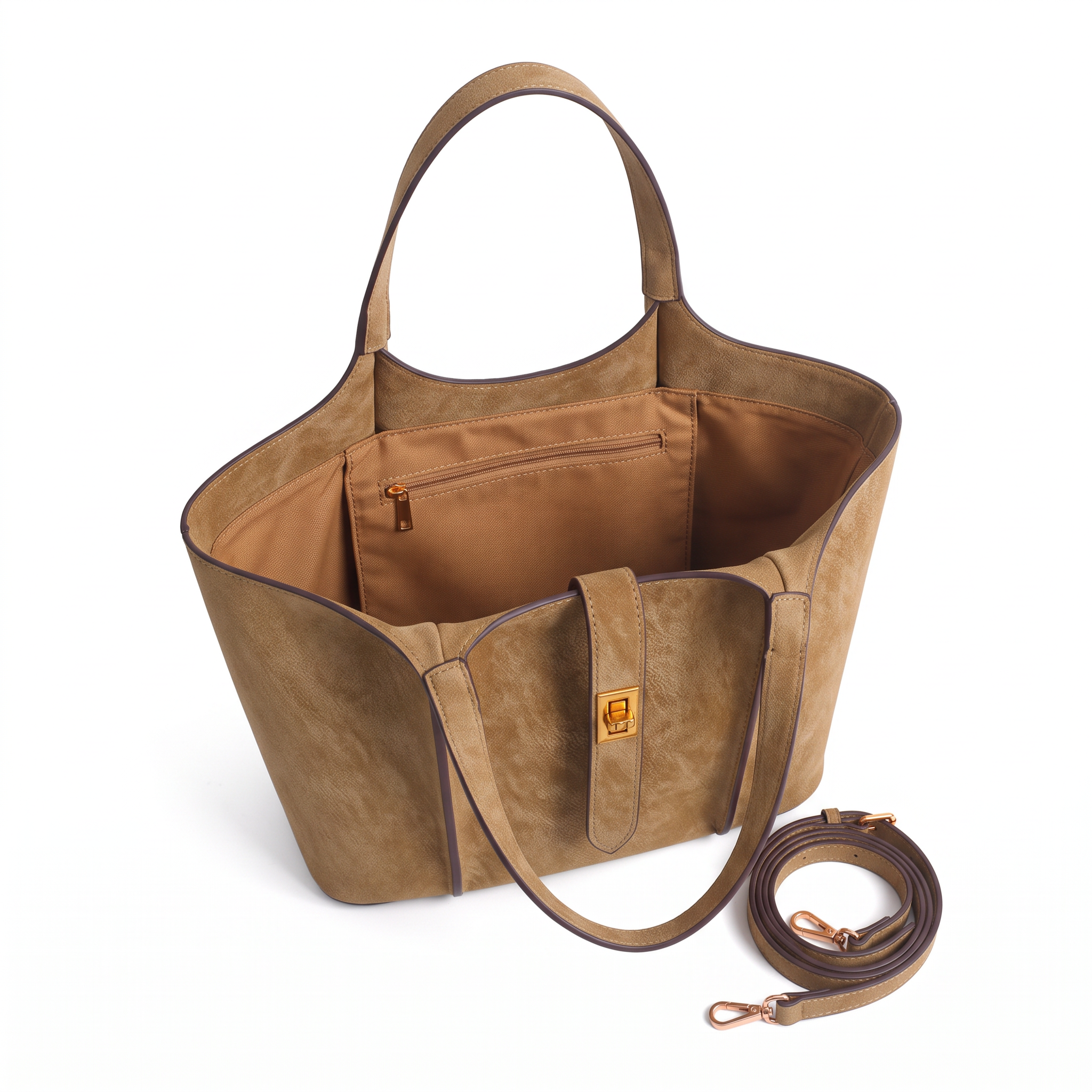 Sac GRACE camel, intérieur