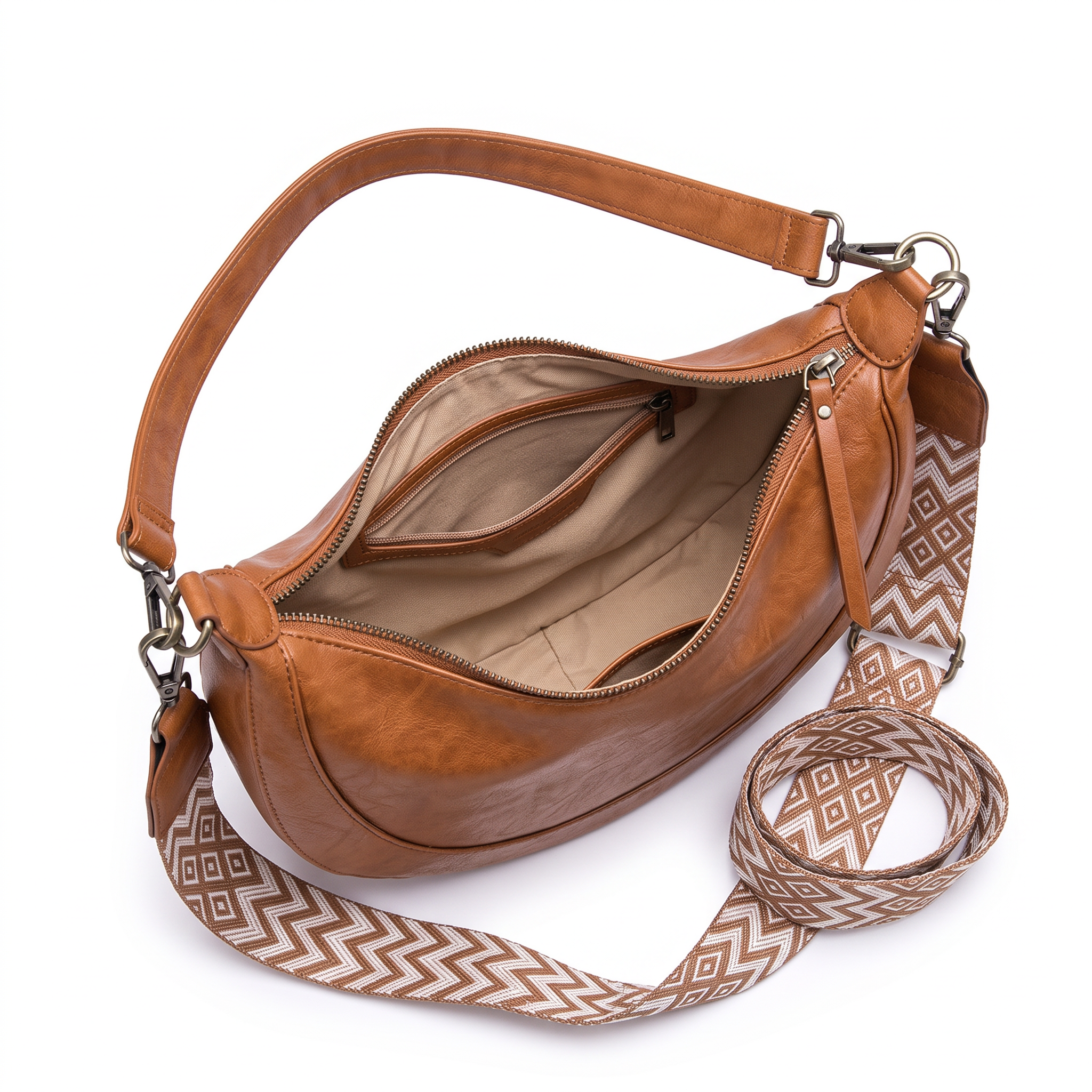 Sac LUNA camel, intérieur