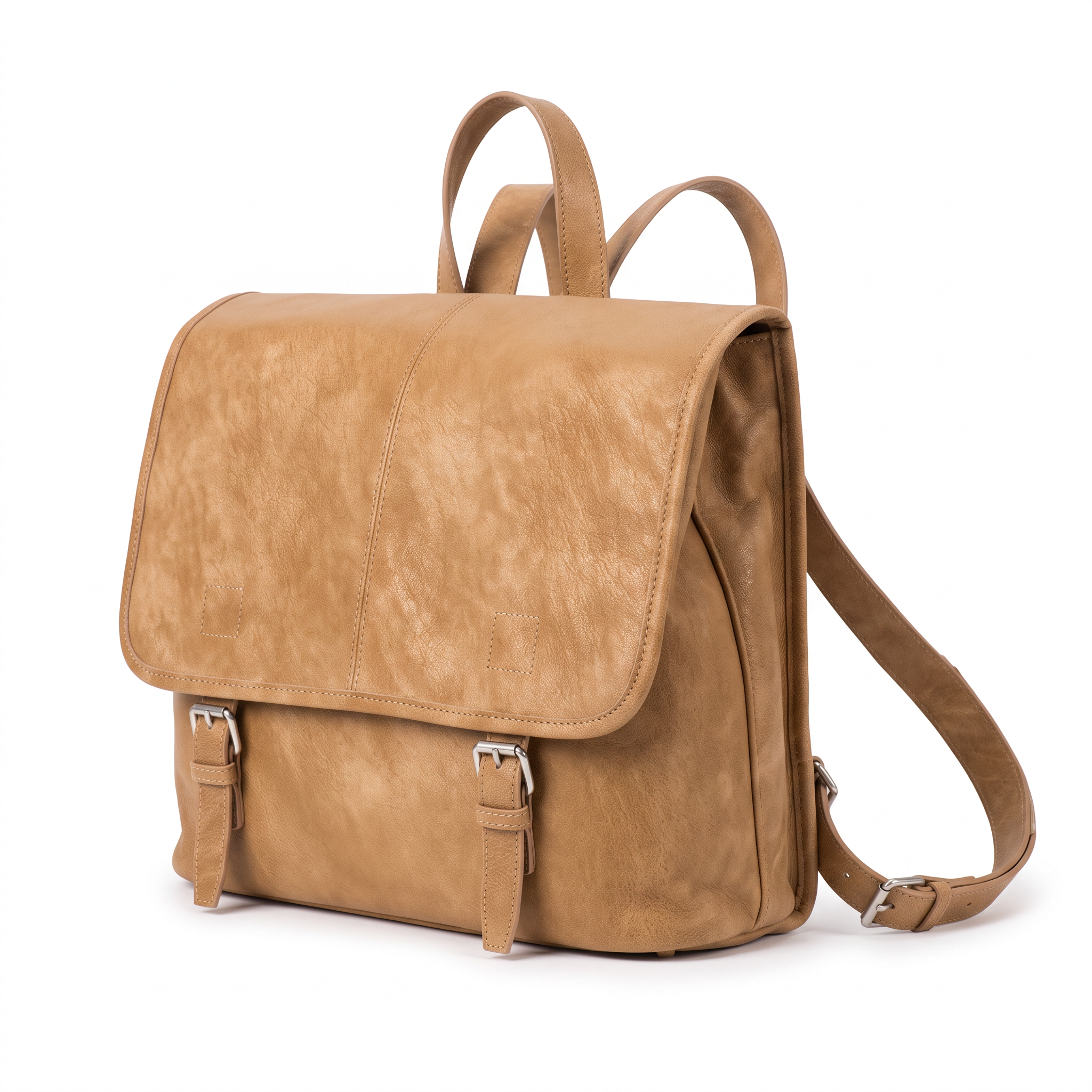 Sac à dos FREYA camel, vue de trois-quarts