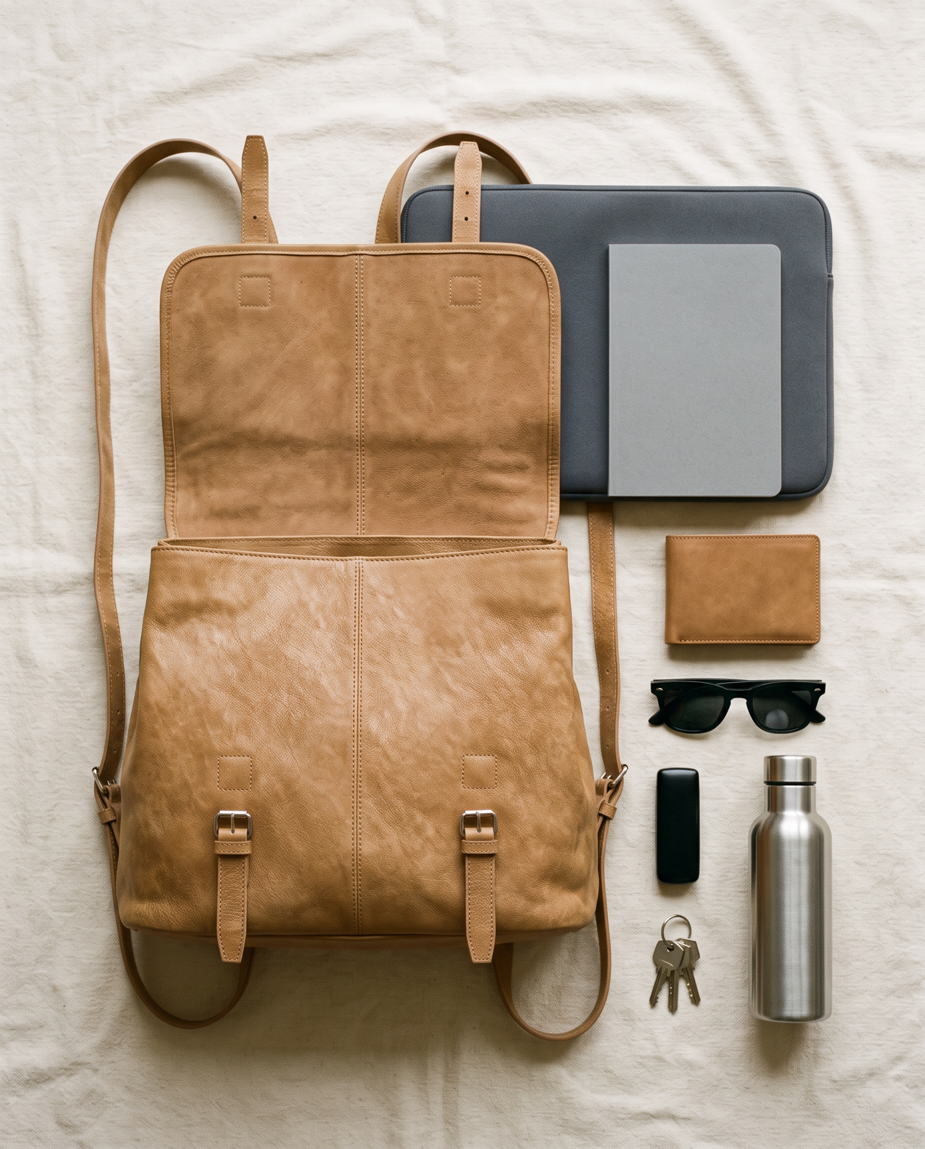 Sac à dos FREYA camel, ce que le sac peut contenir