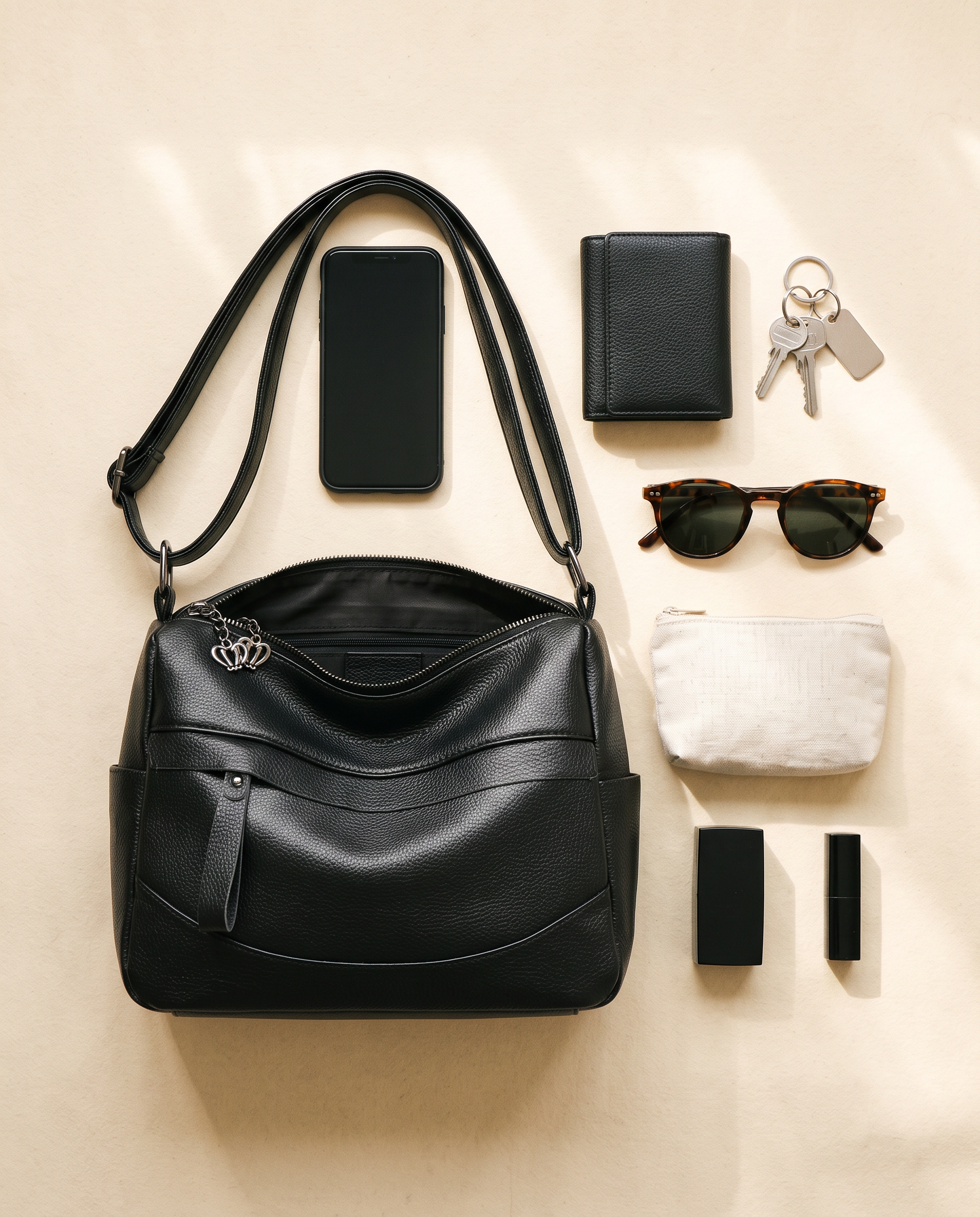 Sac EMMA noir, ce que le sac peut contenir