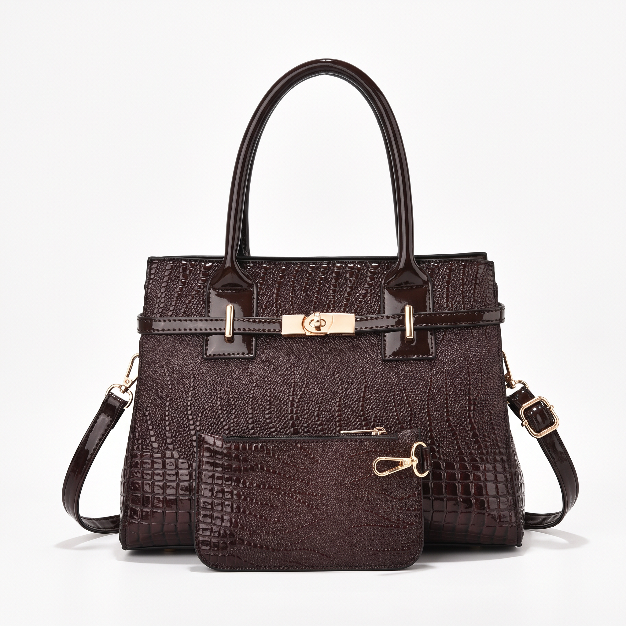 Sac AUDREY marron foncé, vue de face