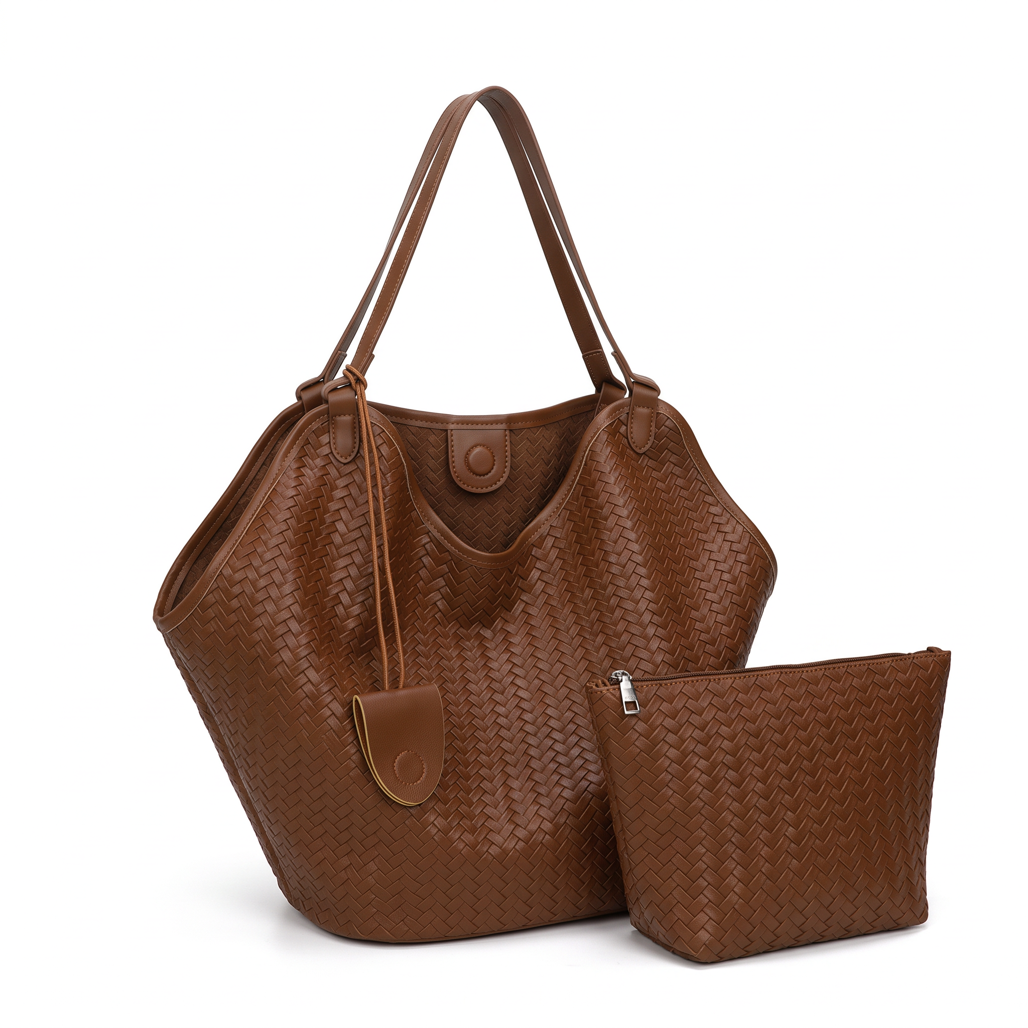 Sac SAVANNAH marron, vue de trois-quarts