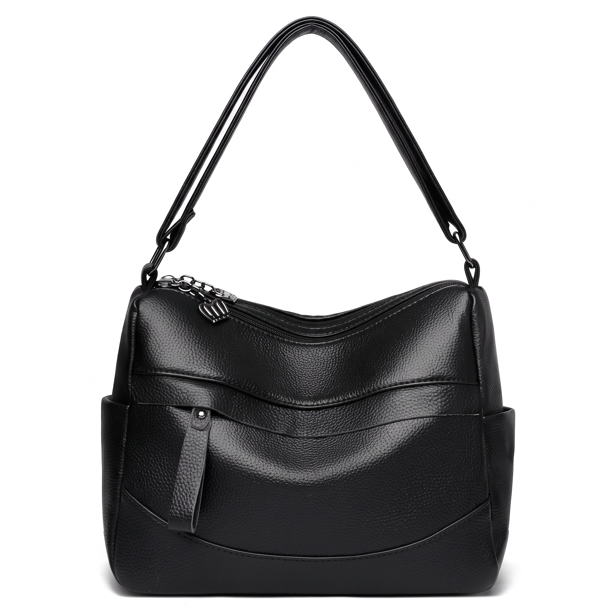 Sac EMMA noir, vue de face