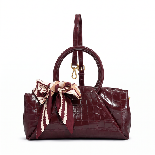 Sac SCARLETT rouge bordeaux, vue de face