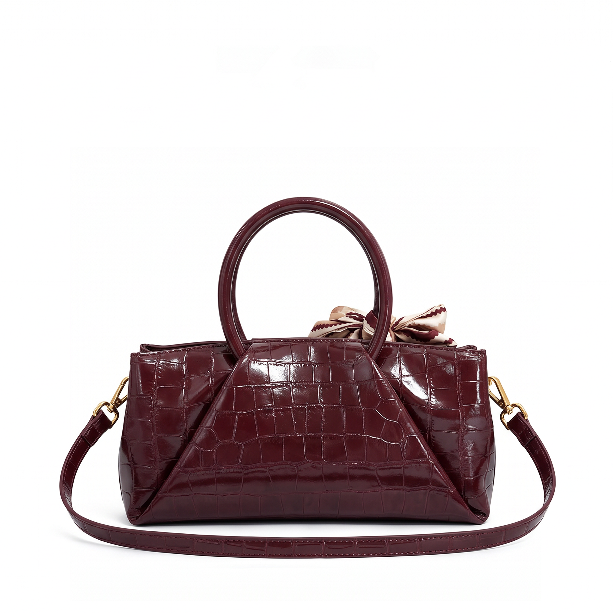 Sac SCARLETT rouge bordeaux, vue de dos