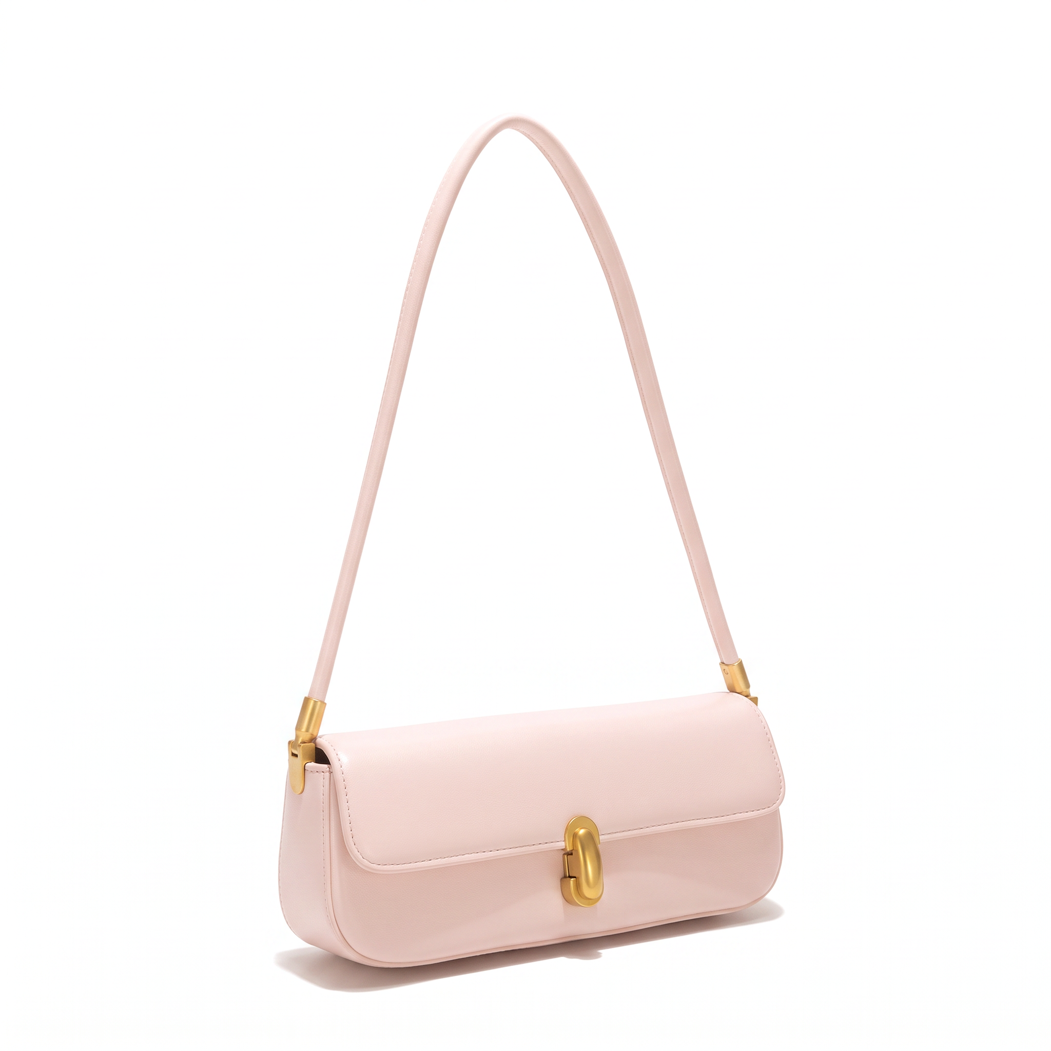 Sac ROMY rose, vue de trois-quarts
