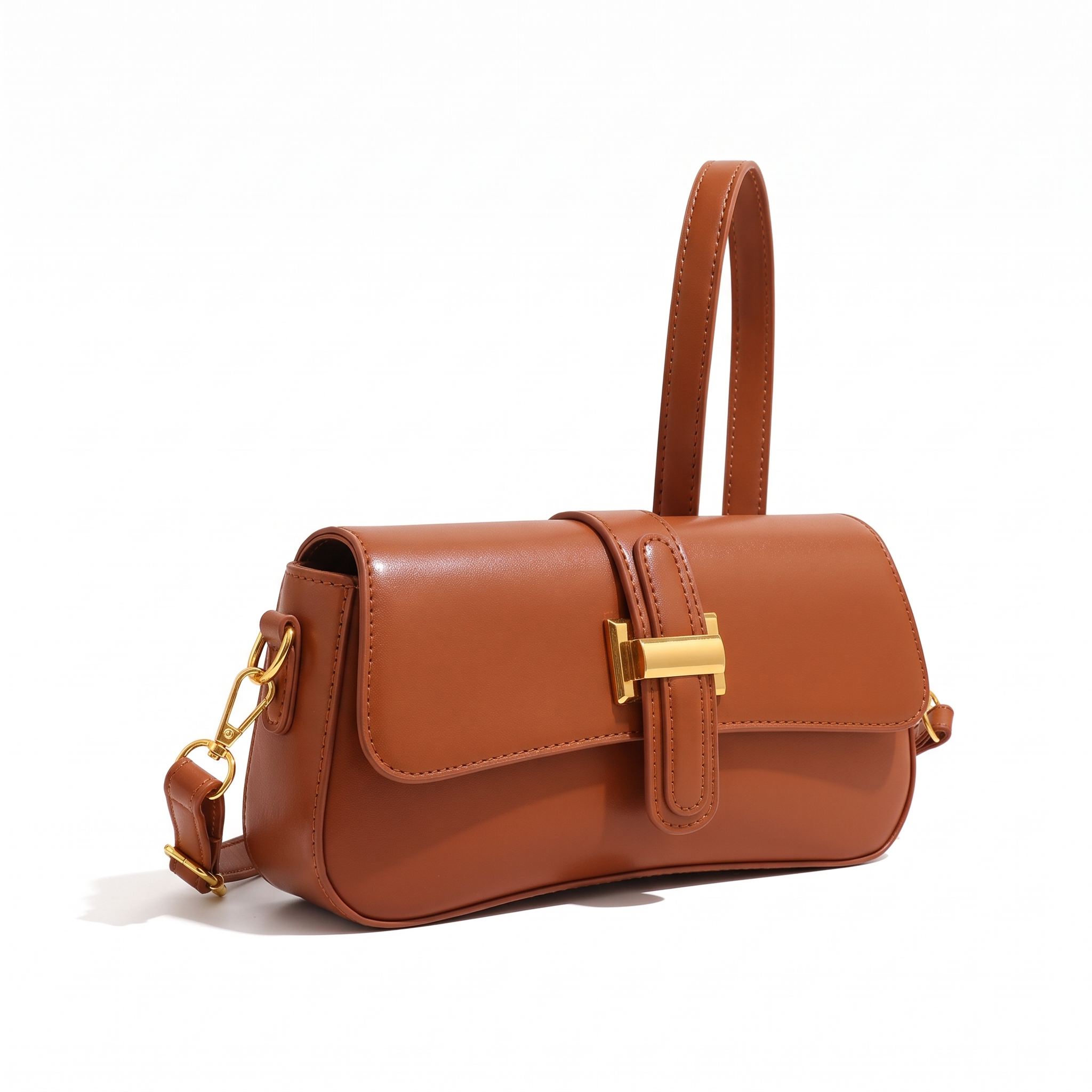 Sac HARLOW marron, vue de trois-quarts