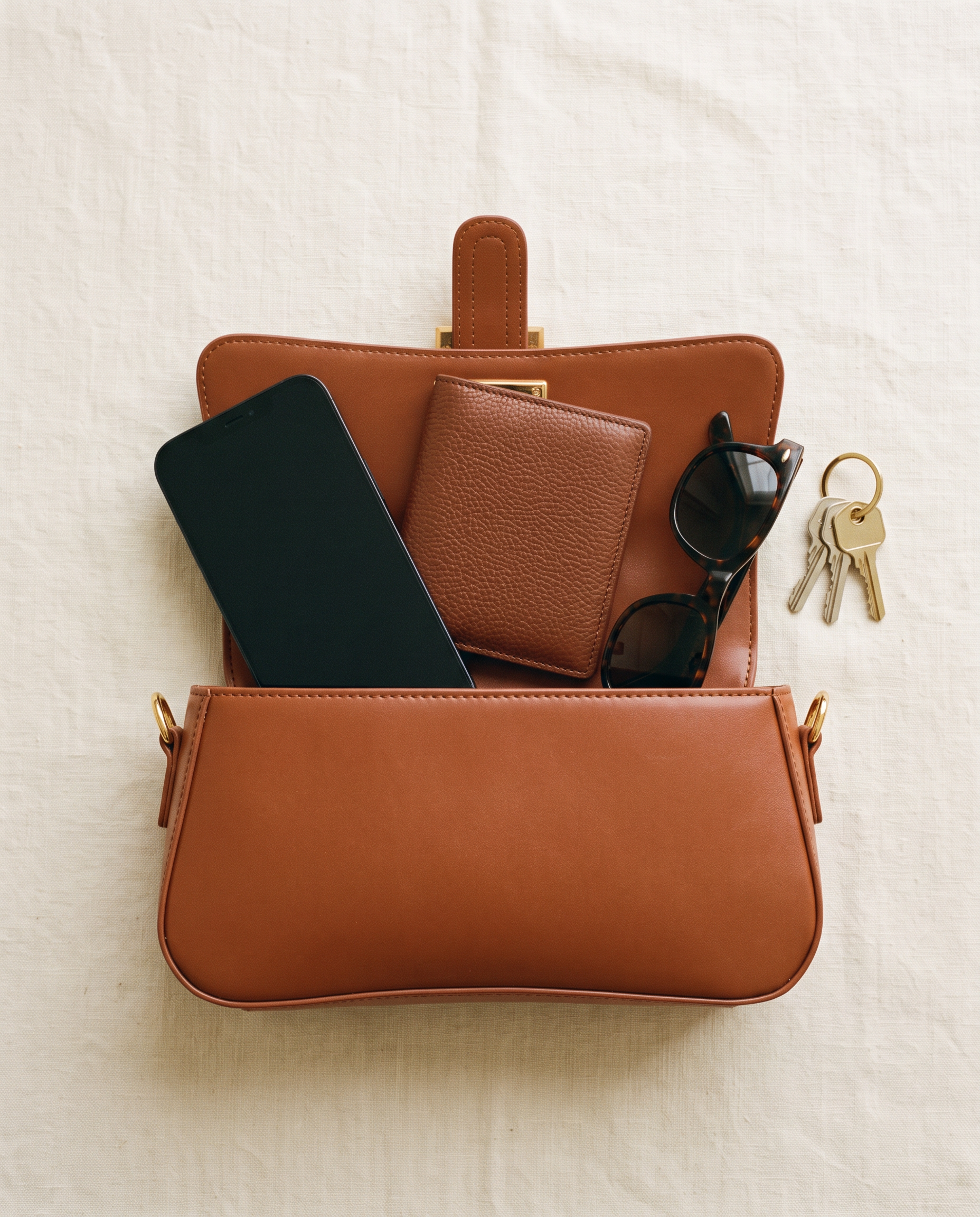 Sac HARLOW marron, ce que le sac peut contenir