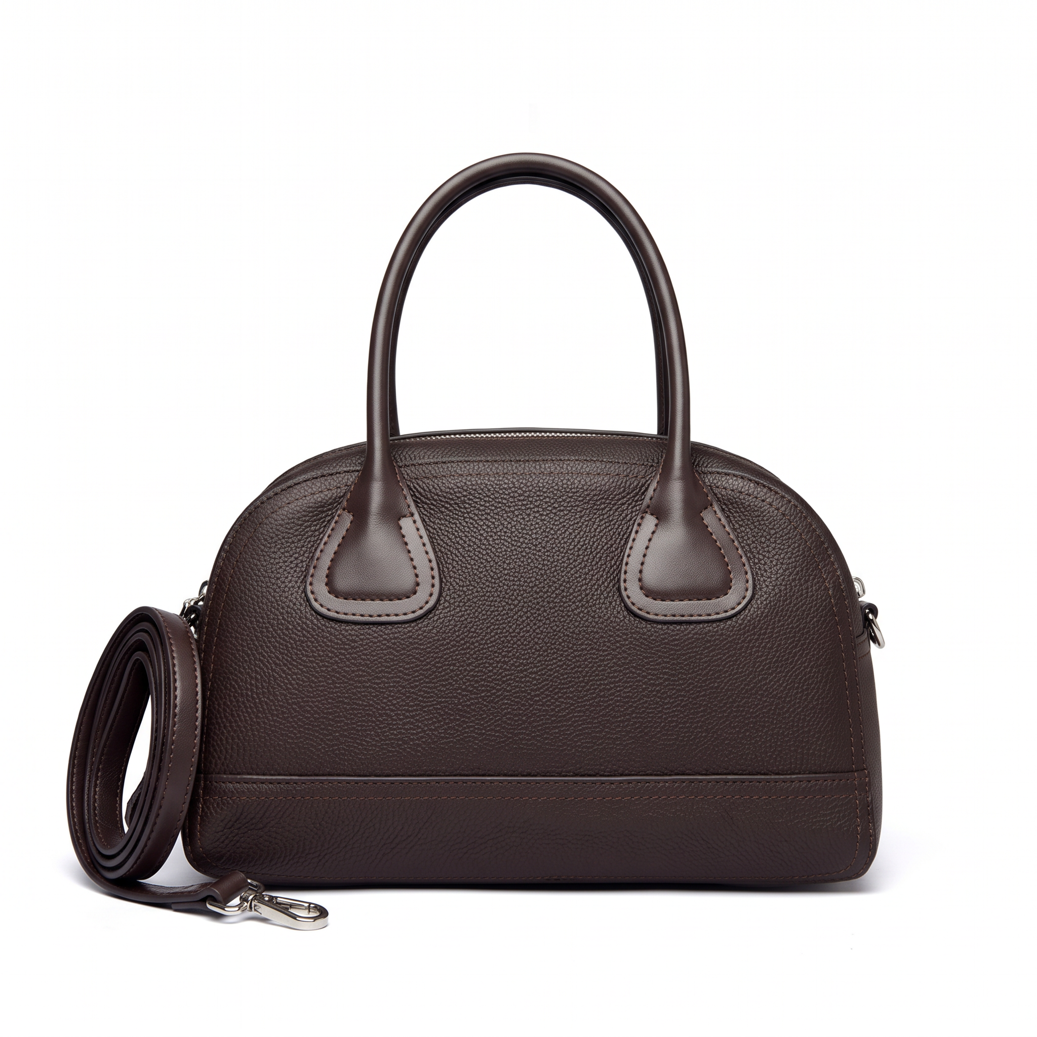 Sac YUKI marron foncé, vue de dos
