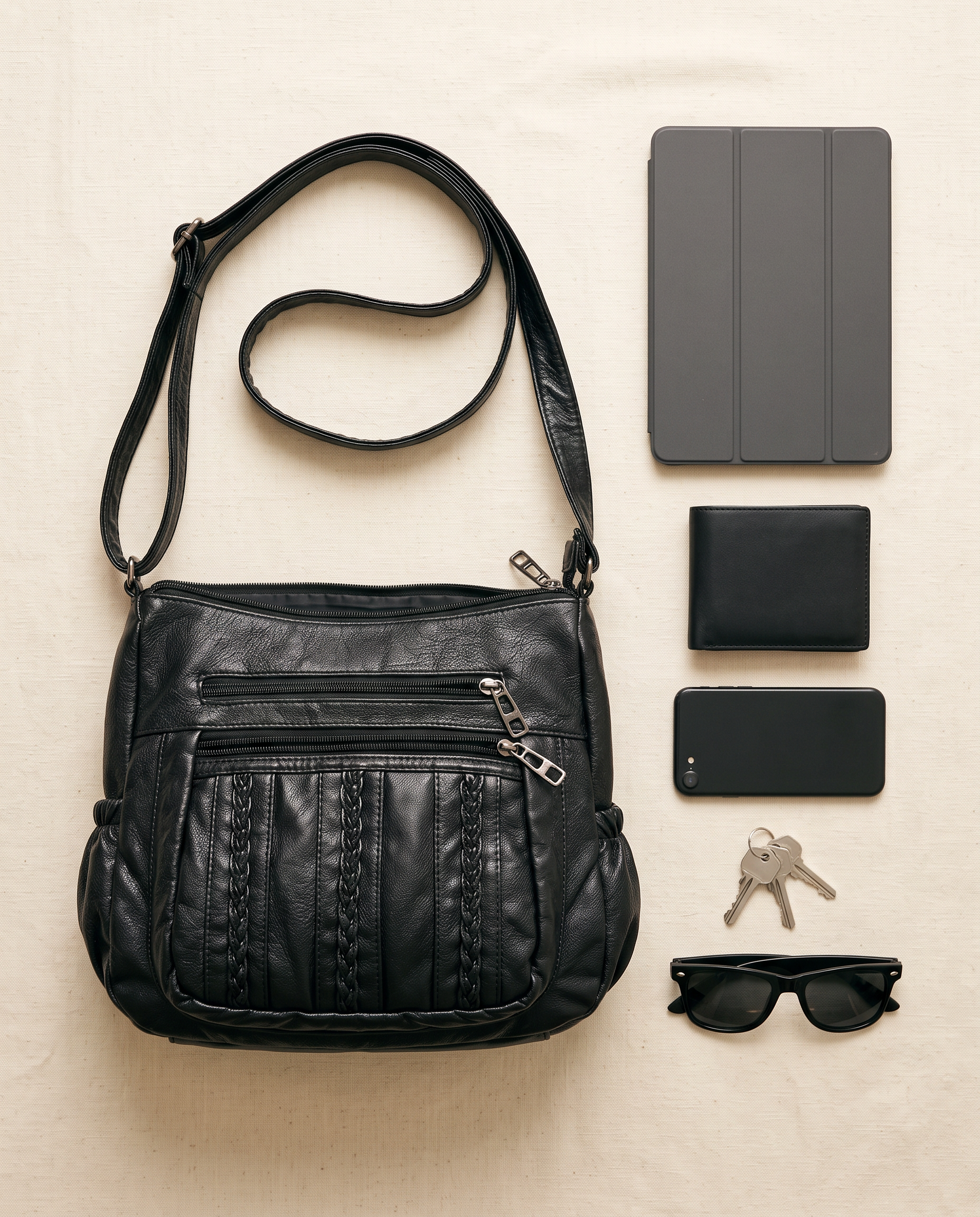 Sac RIVER noir, ce que le sac peut contenir
