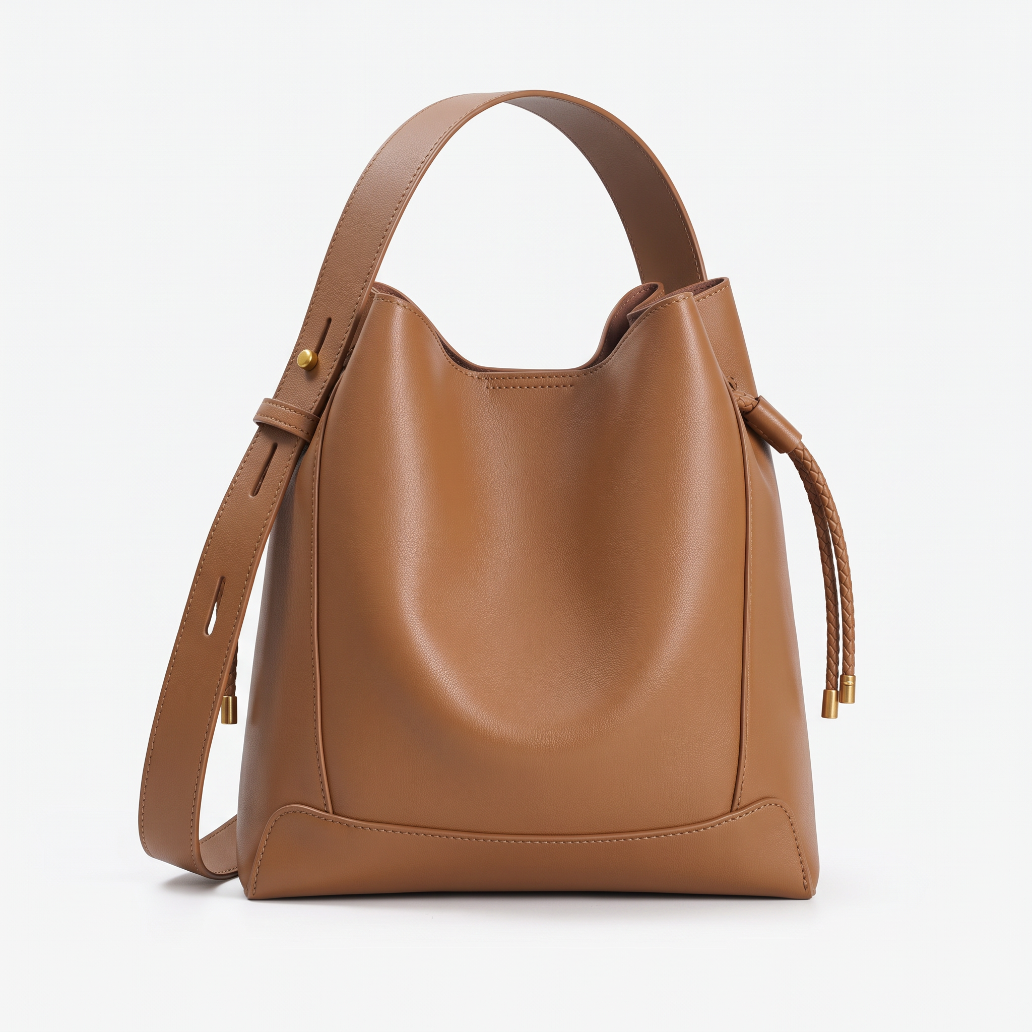 Sac LEILA camel, vue de face