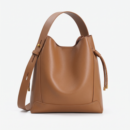 Sac LEILA camel, vue de face