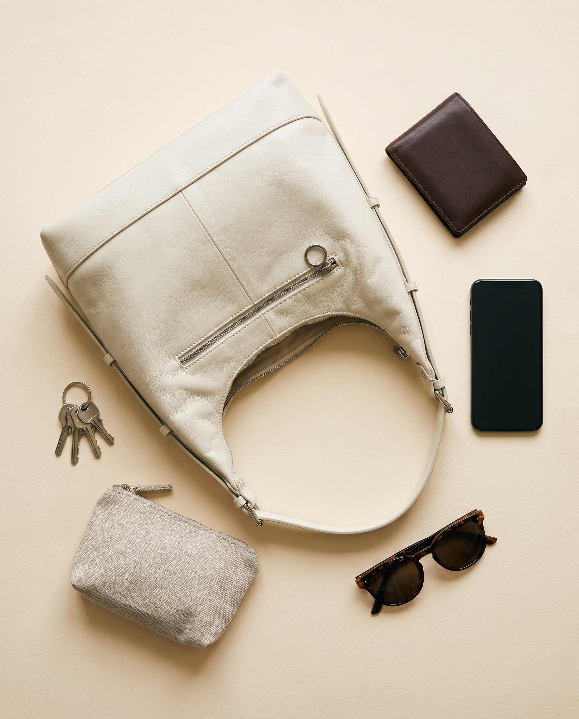 Sac AMELIA blanc, ce que le sac peut contenir