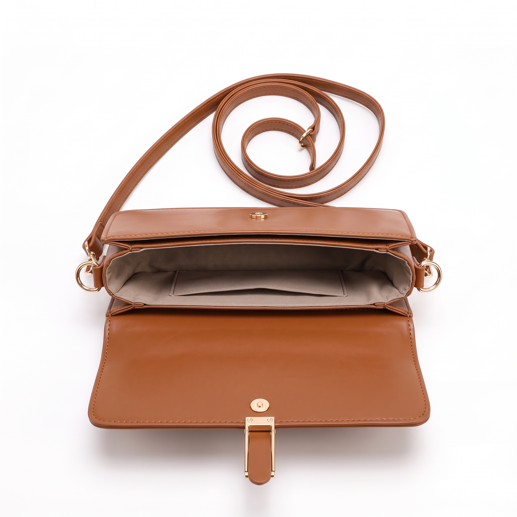 Sac ELLA marron clair, intérieur