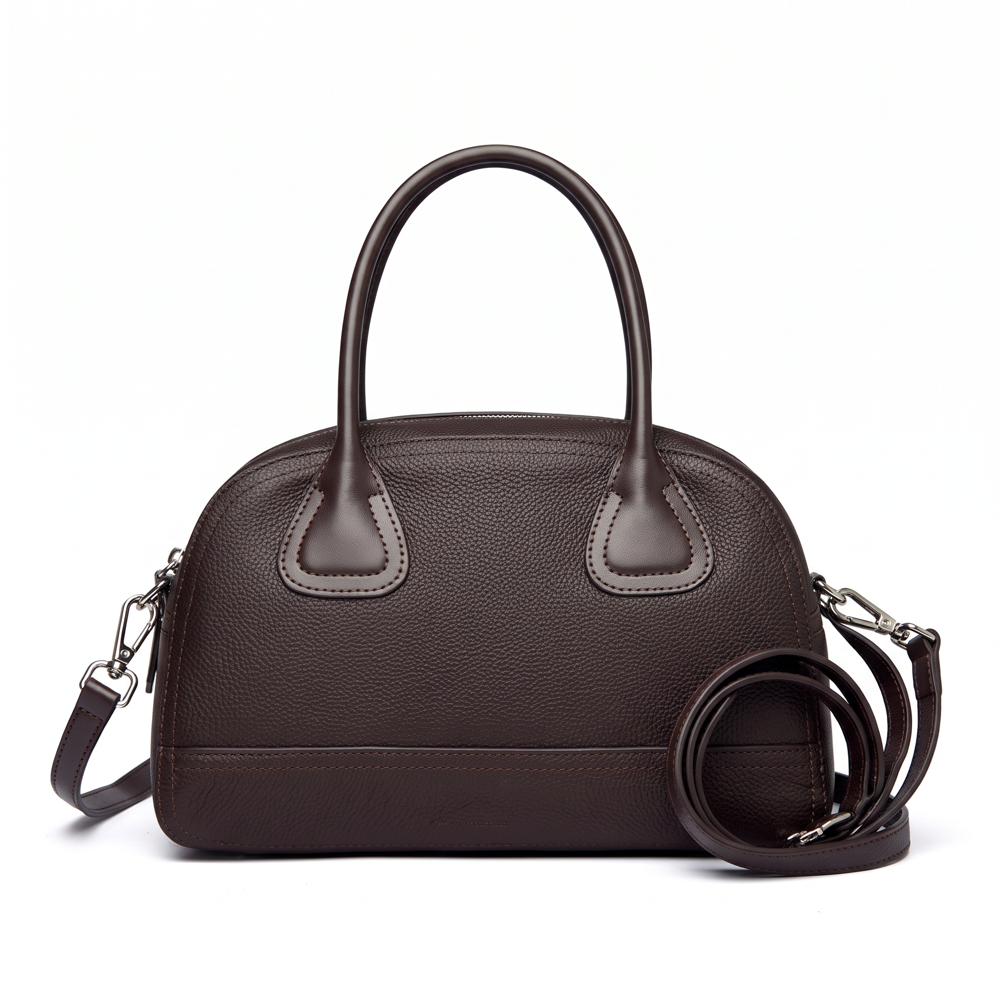 Sac YUKI marron foncé, vue de face