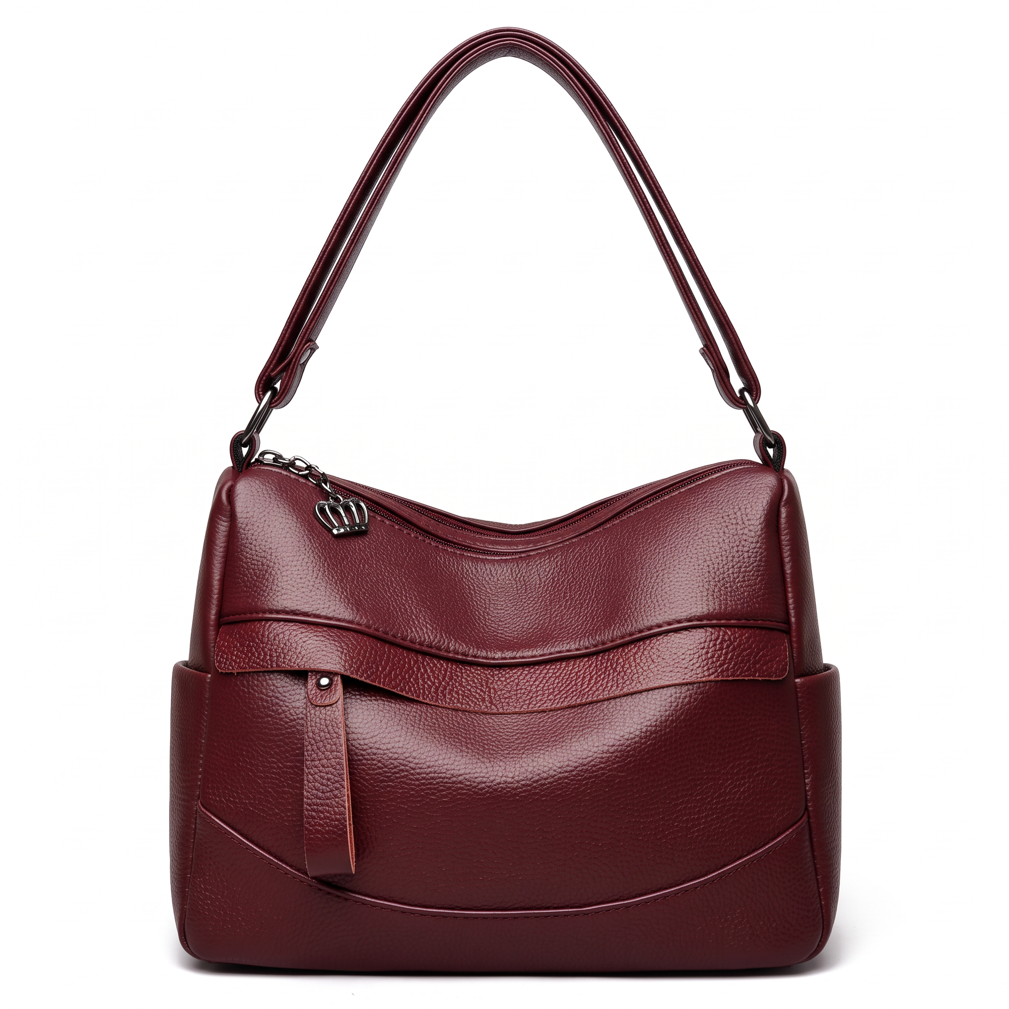 Sac EMMA rouge bordeaux, vue de face