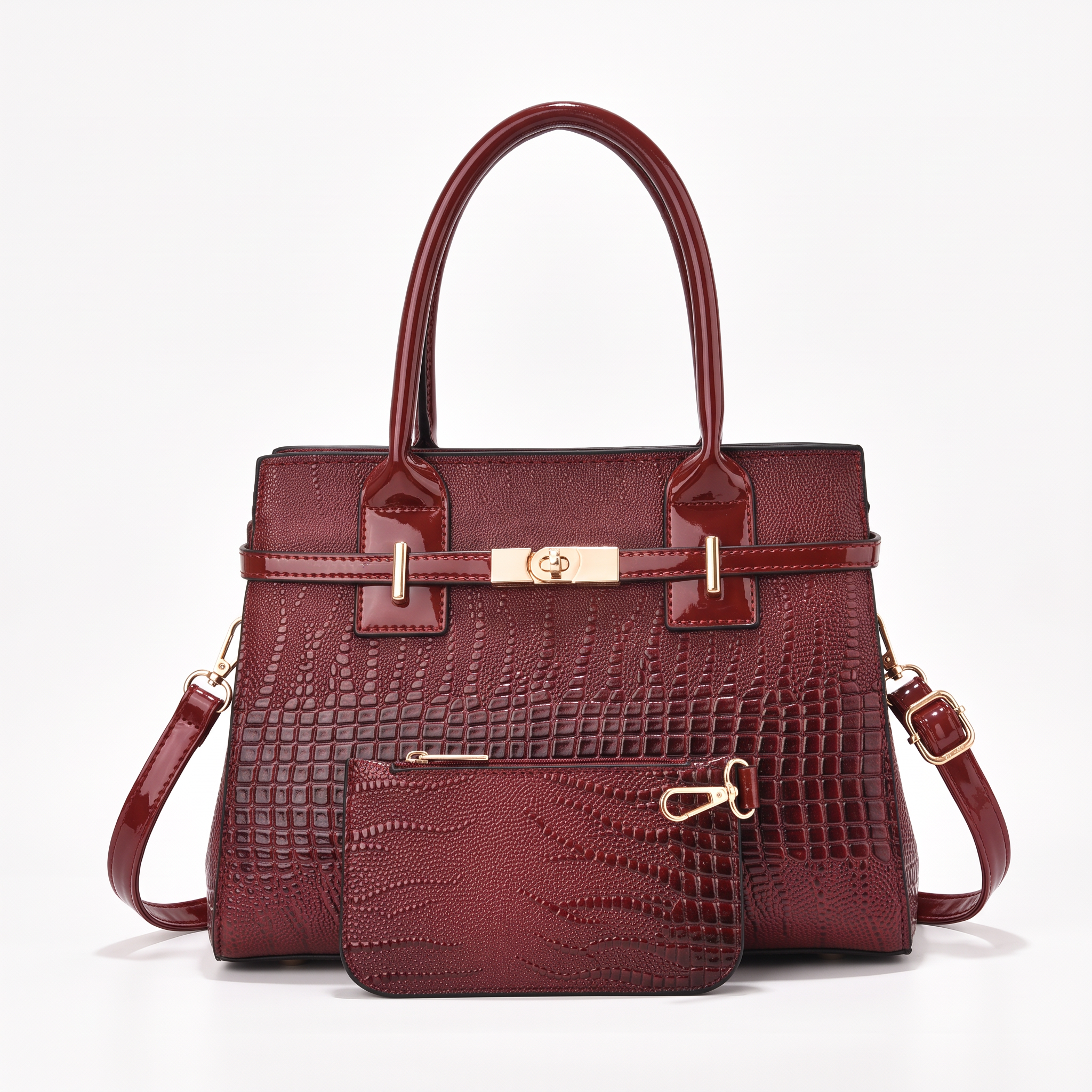Sac AUDREY rouge bordeaux, vue de face