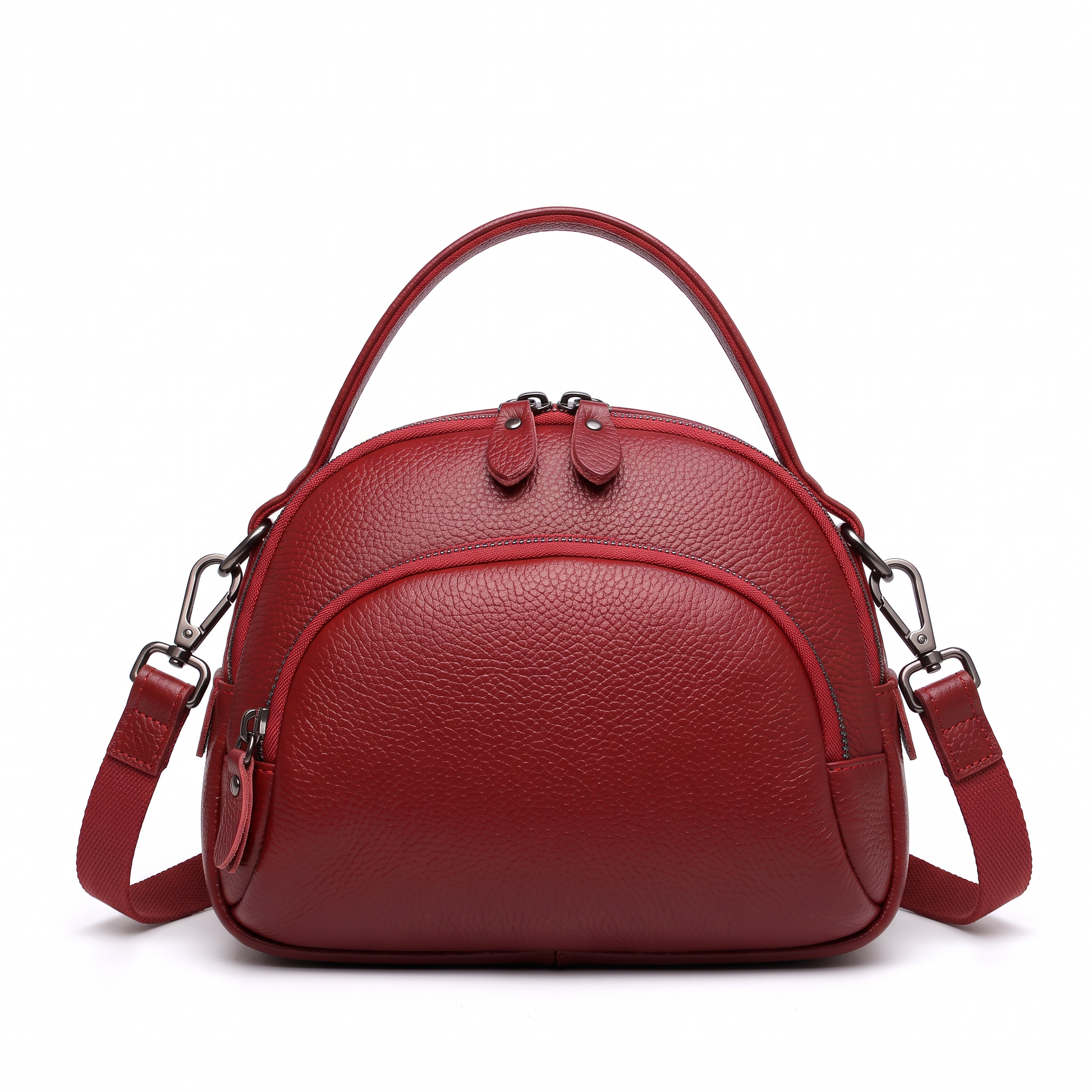 Sac CLEO rouge, vue de face