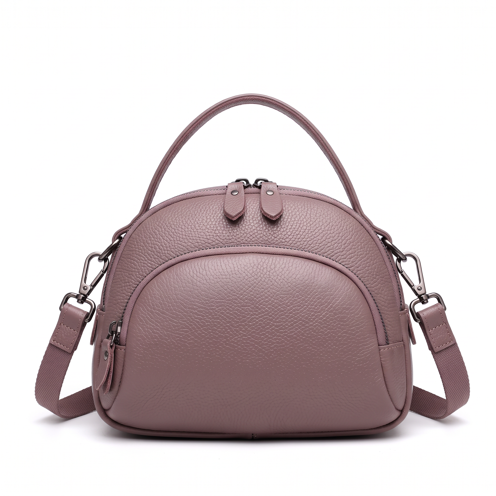 Sac CLEO mauve, vue de face