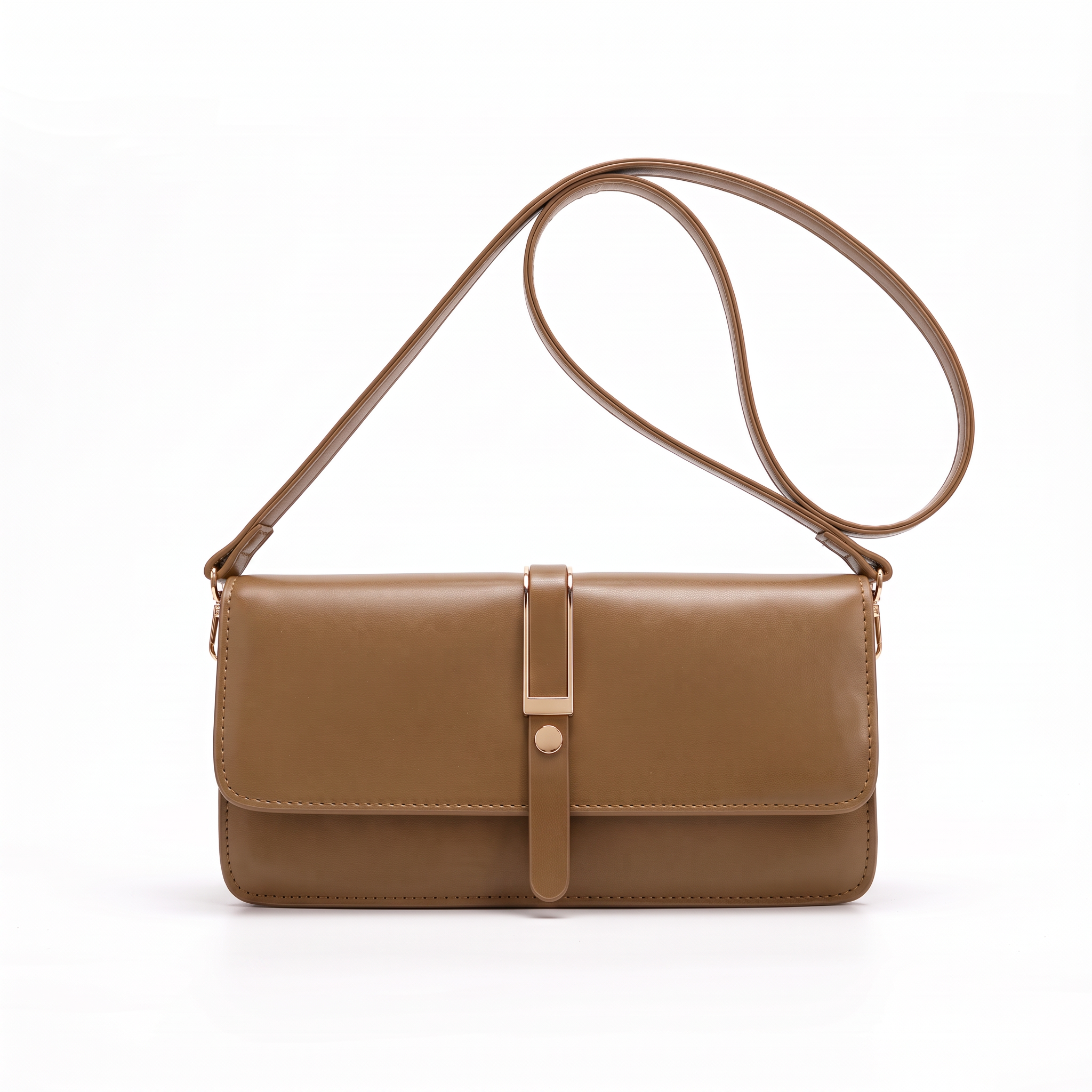 Sac ELLA taupe, vue de face