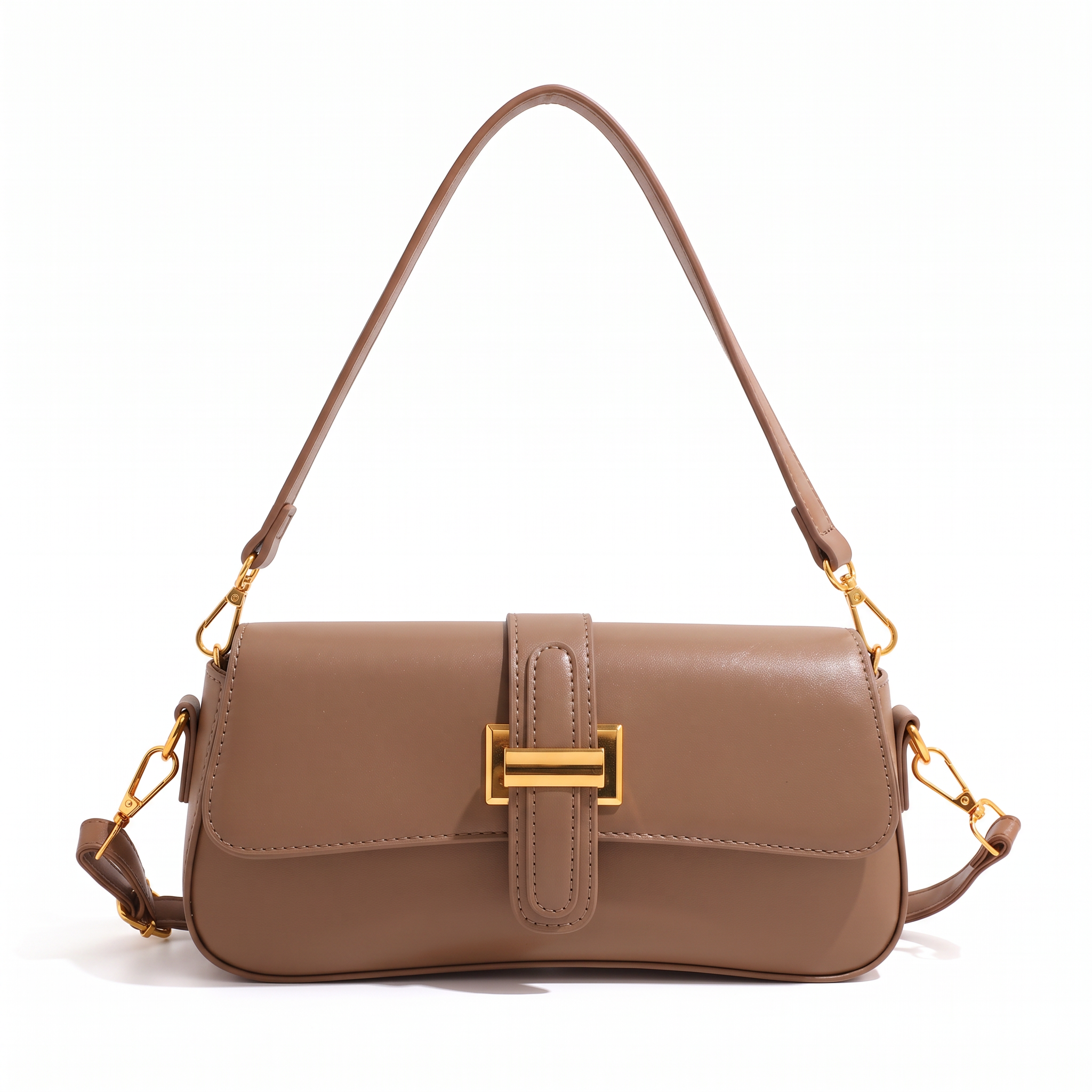 Sac HARLOW marron clair, vue de face