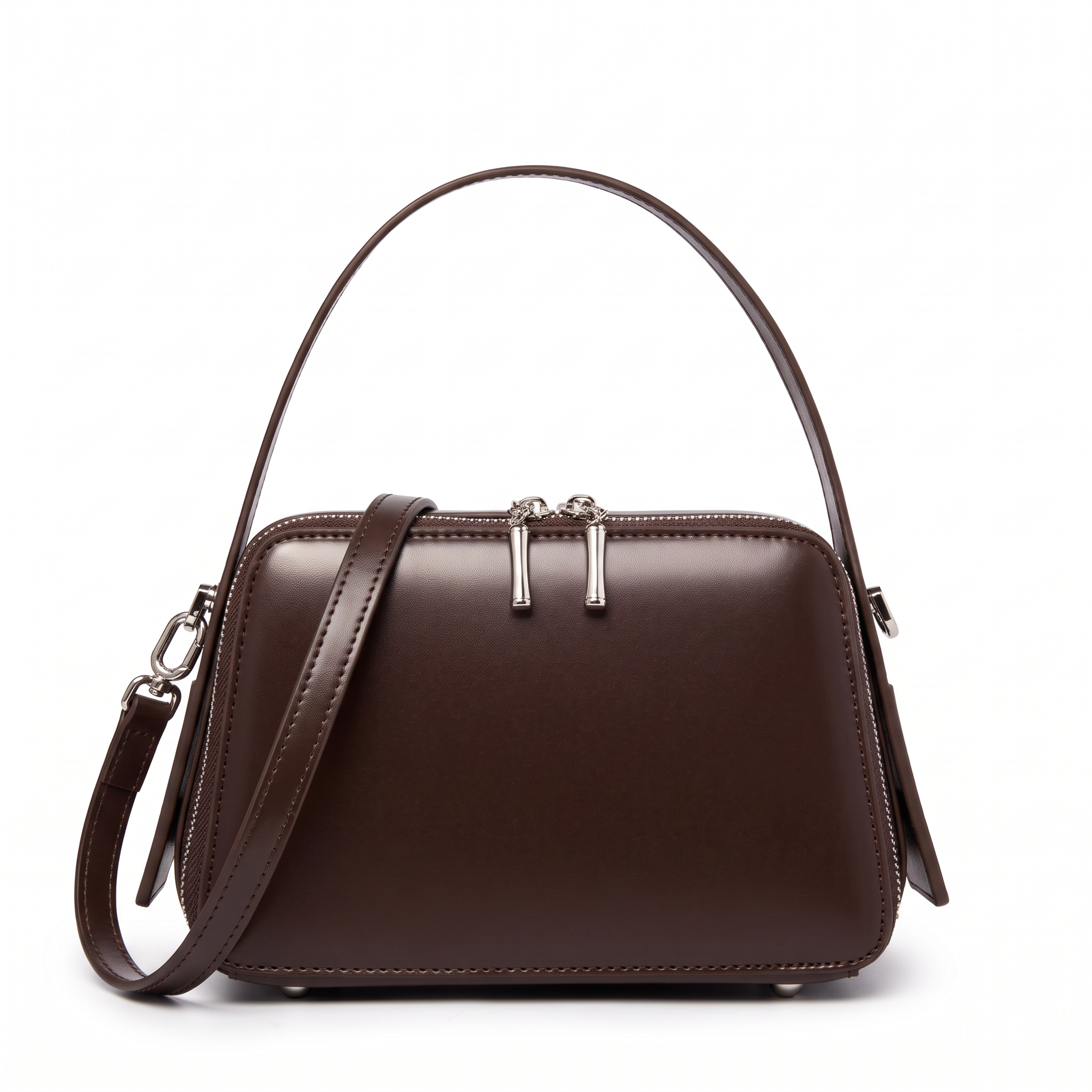 Sac BELLA marron foncé, vue de face
