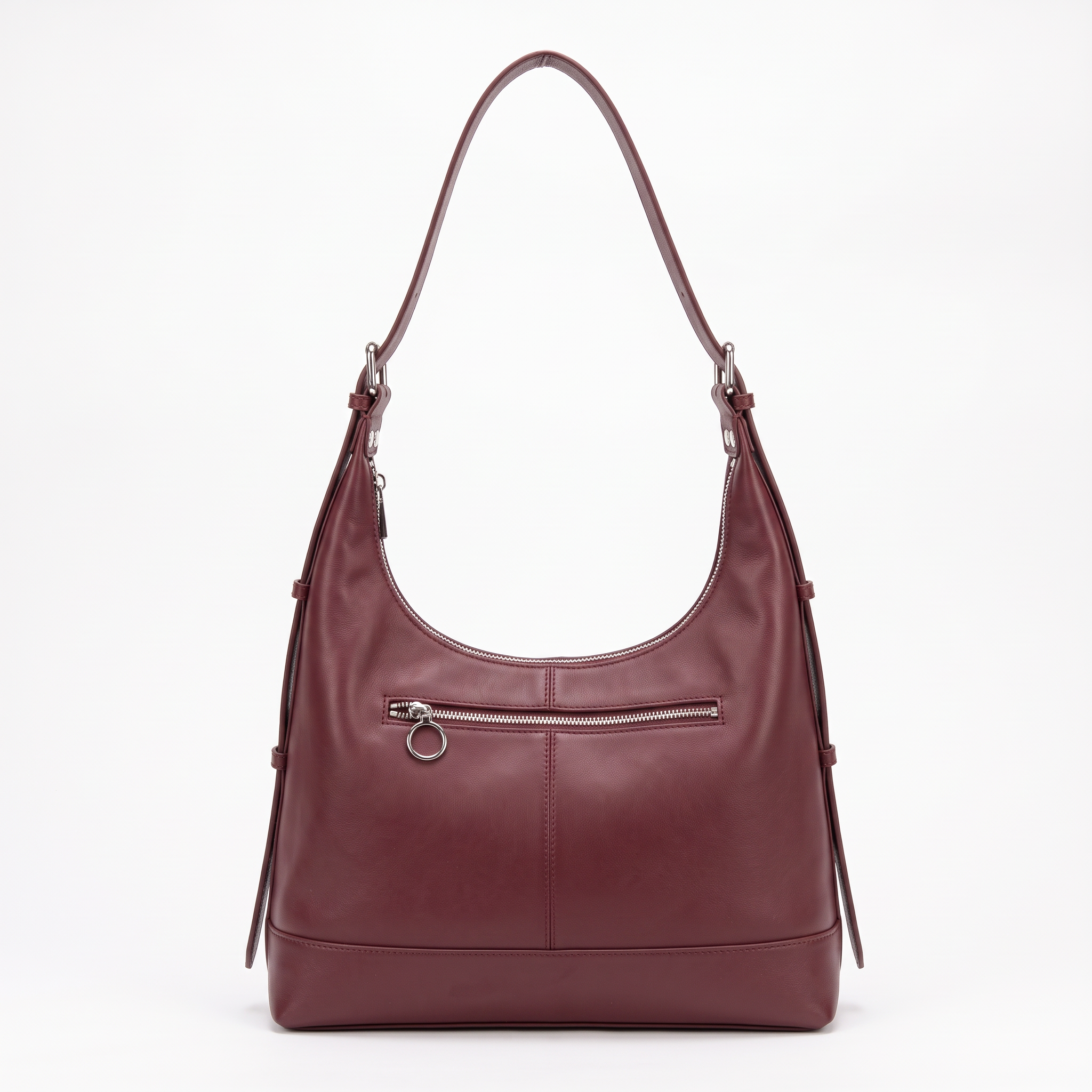 Sac AMELIA rouge bordeaux, vue de face