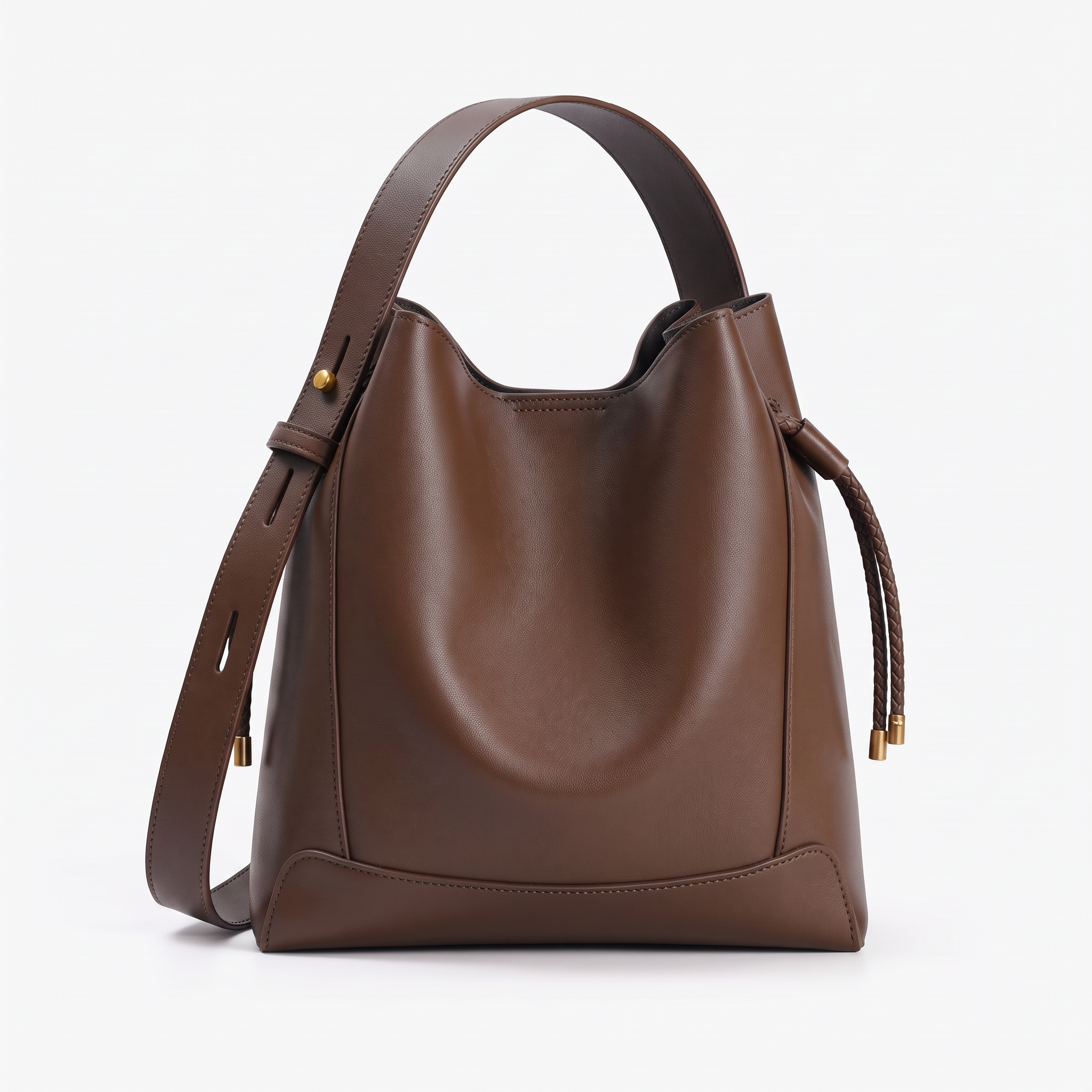 Sac LEILA marron, vue de face