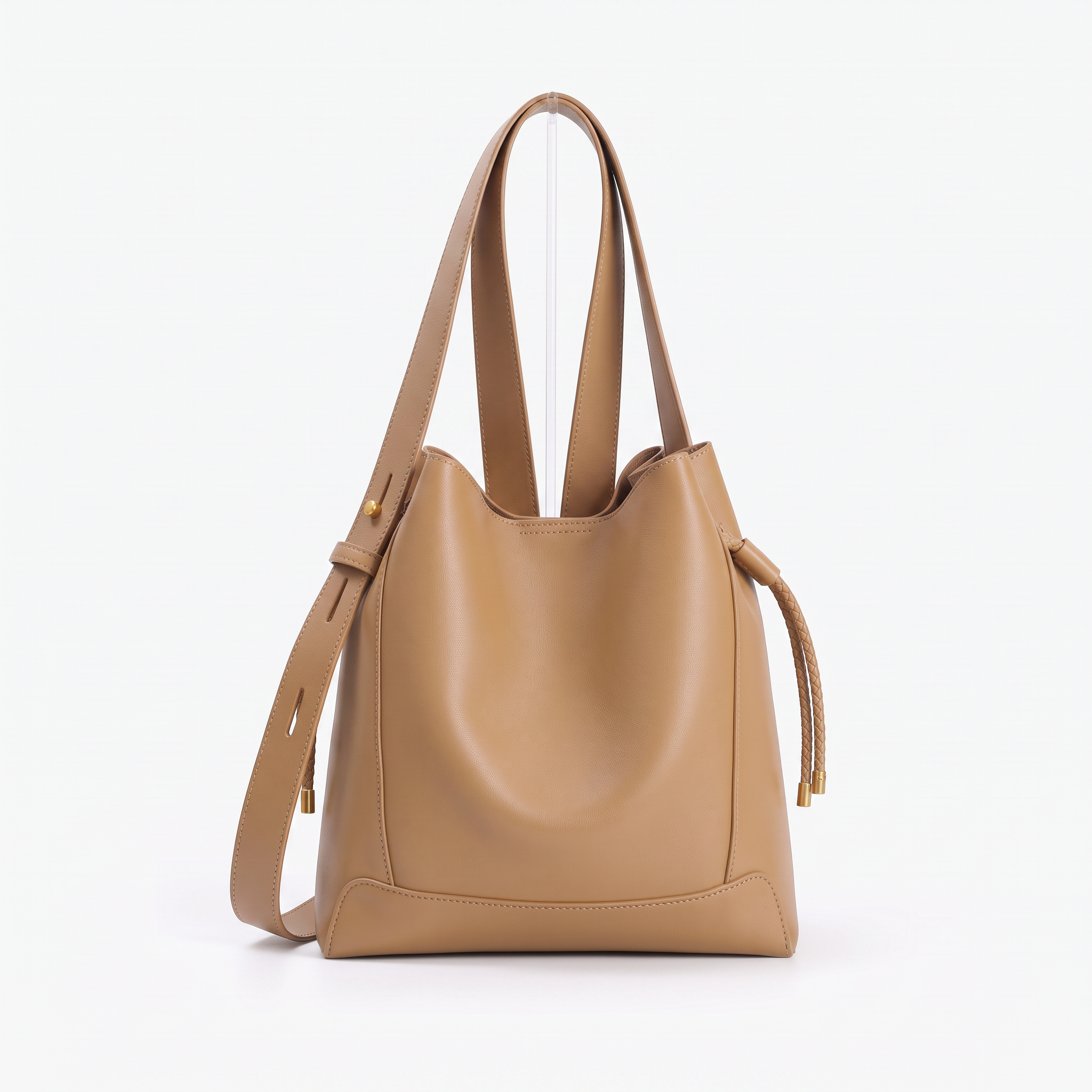 Sac LEILA marron clair, vue de face